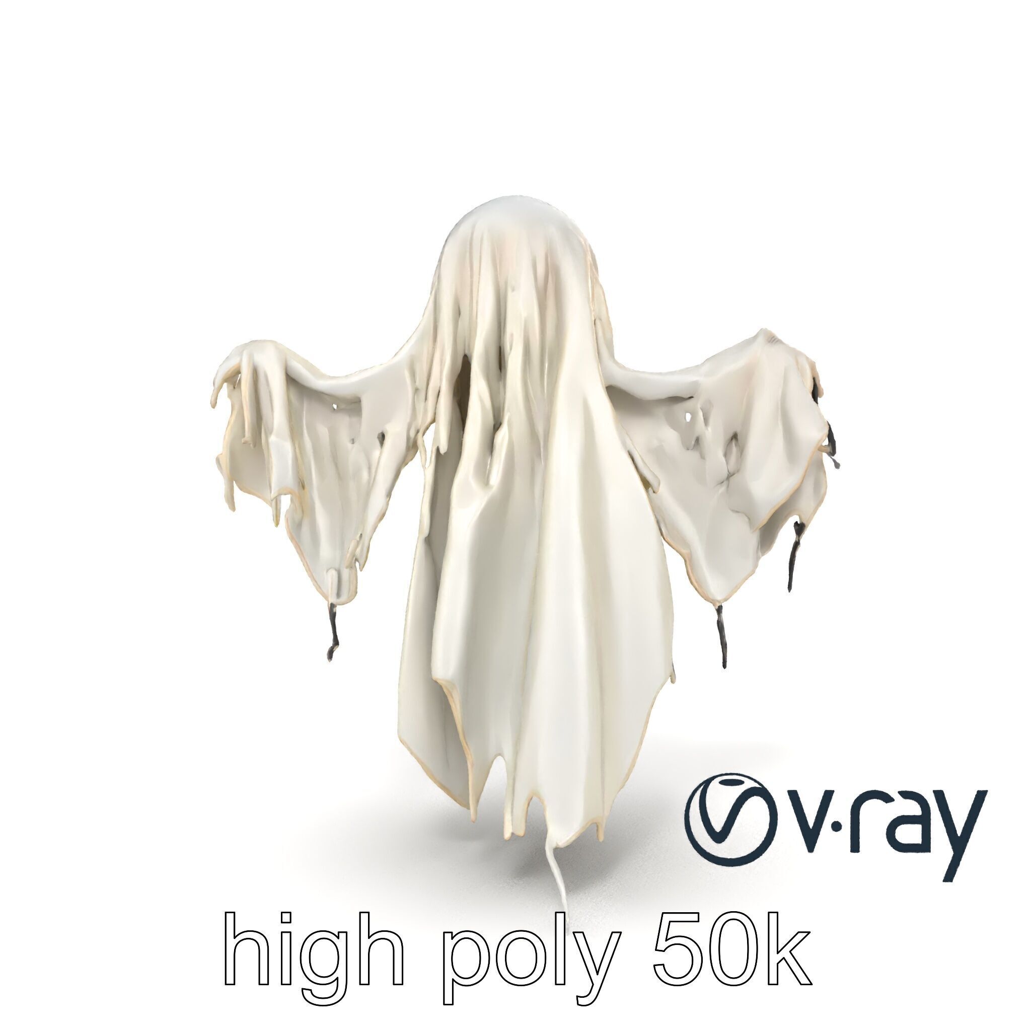 Ethereal Ghost Figure with Glowing Outline Model Pack Low-poly 3D model_15