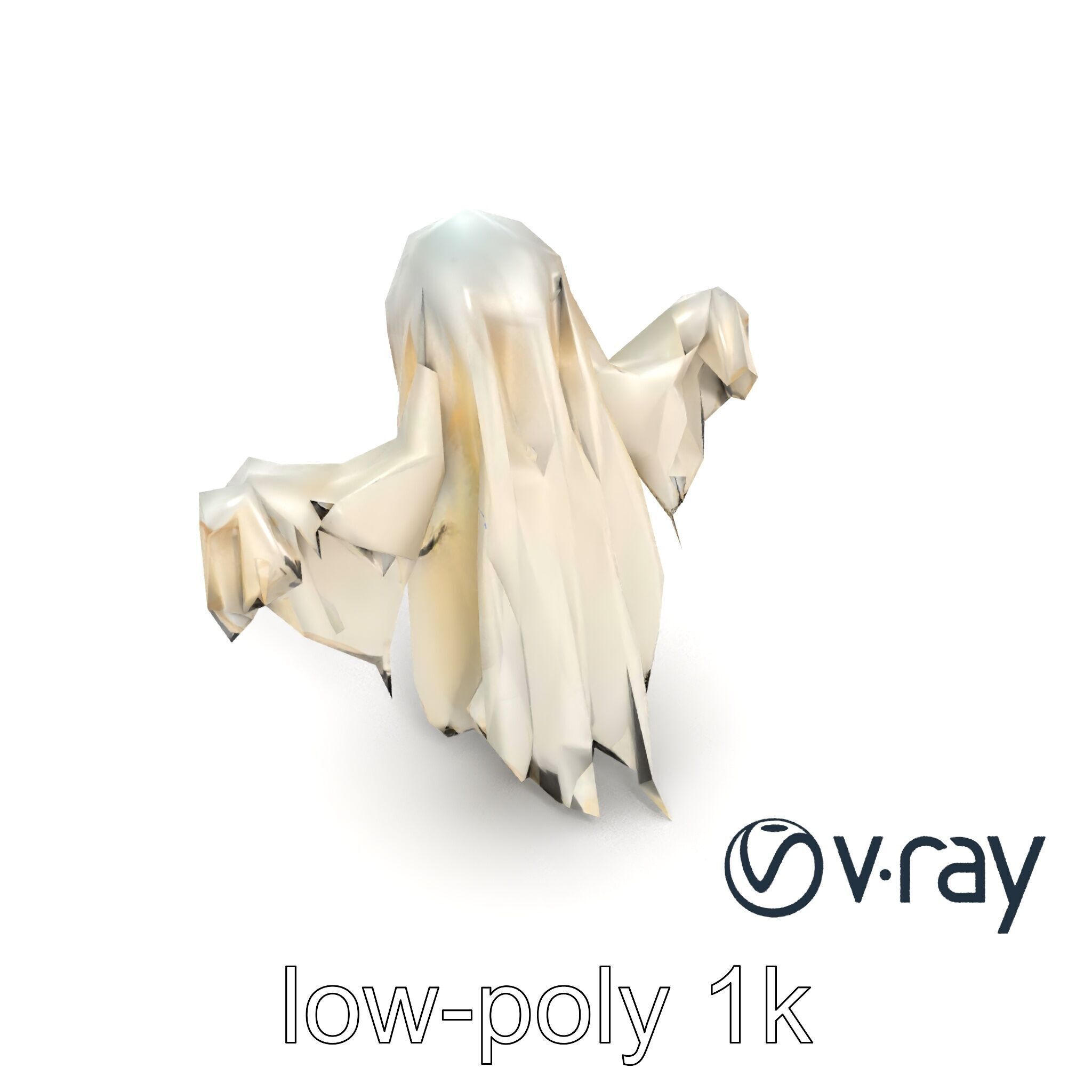 Ethereal Ghost Figure with Glowing Outline Model Pack Low-poly 3D model_8