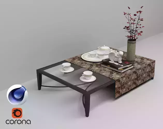 Glass Coffee Table 2 - Corona - C4D