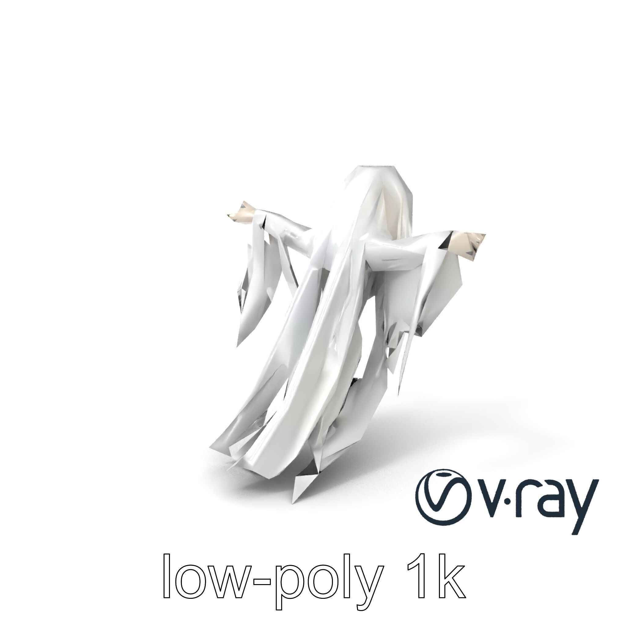 Ghostly Apparition Float 3D Model Pack Low-poly 3D model_2