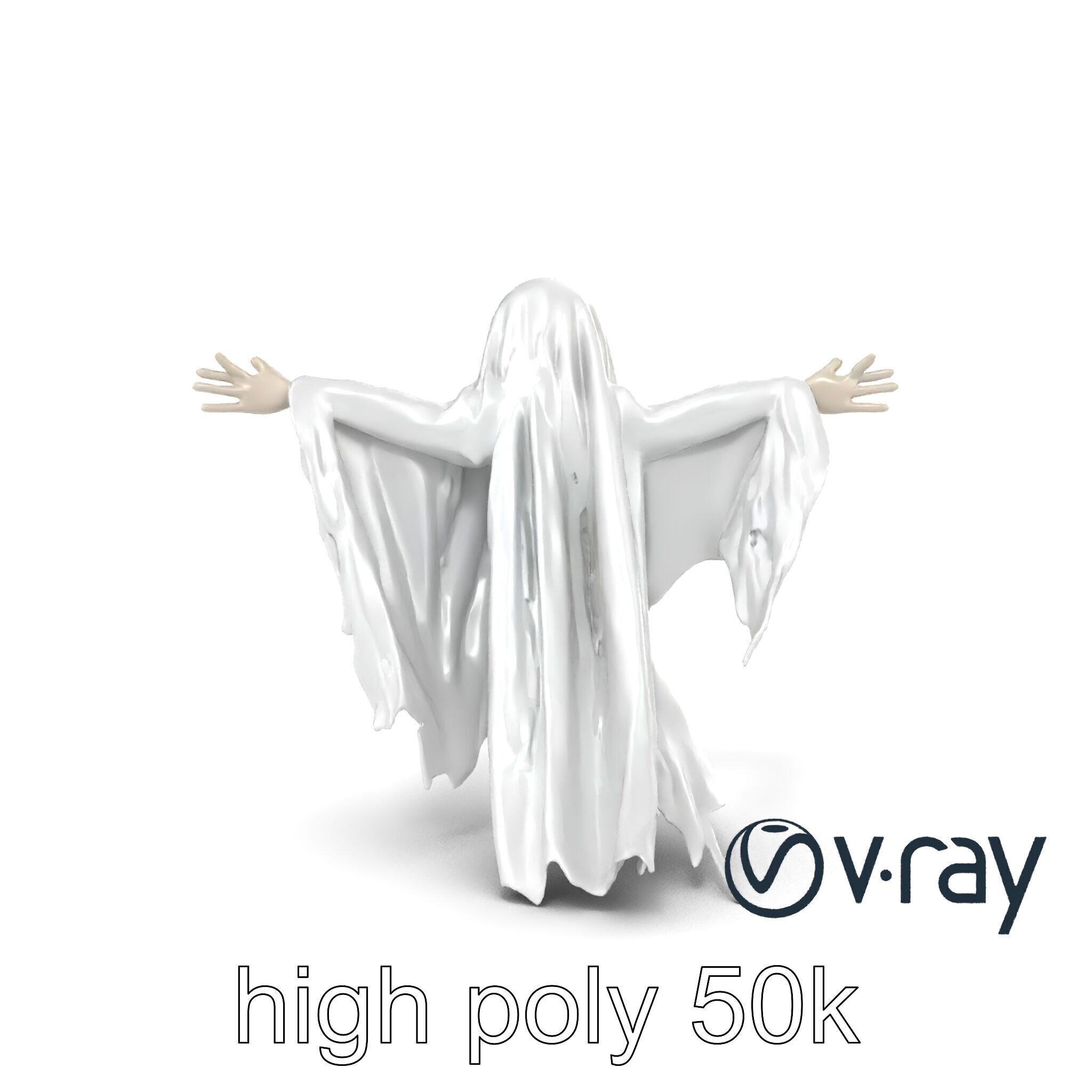 Ghostly Apparition Float 3D Model Pack Low-poly 3D model_23