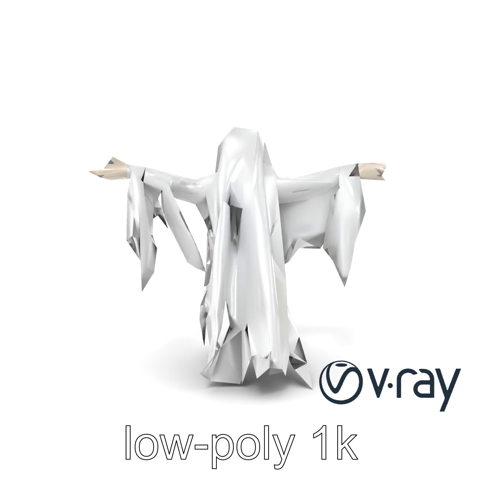 Ghostly Apparition Float 3D Model Pack Low-poly 3D model_18