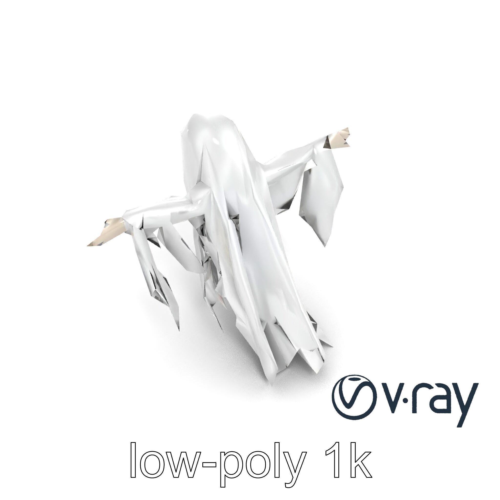 Ghostly Apparition Float 3D Model Pack Low-poly 3D model_8