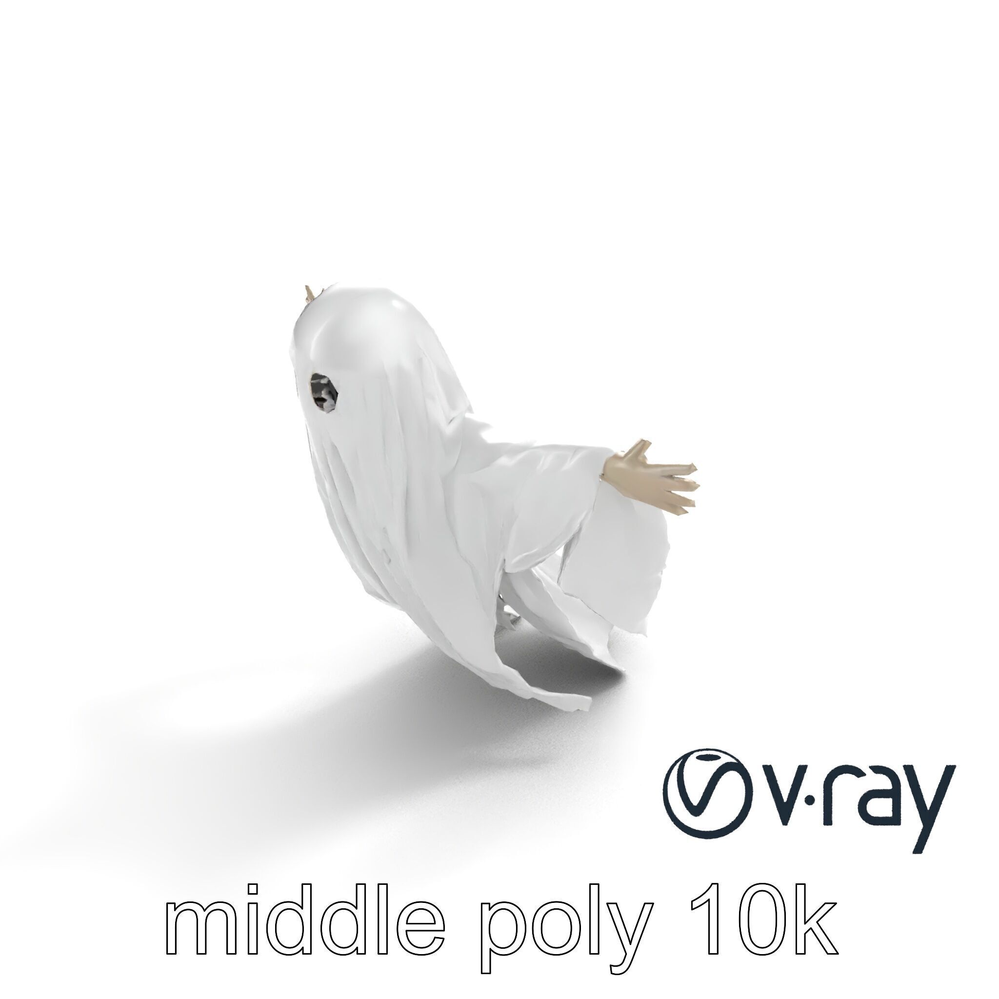Ghostly Apparition Float 3D Model Pack Low-poly 3D model_4