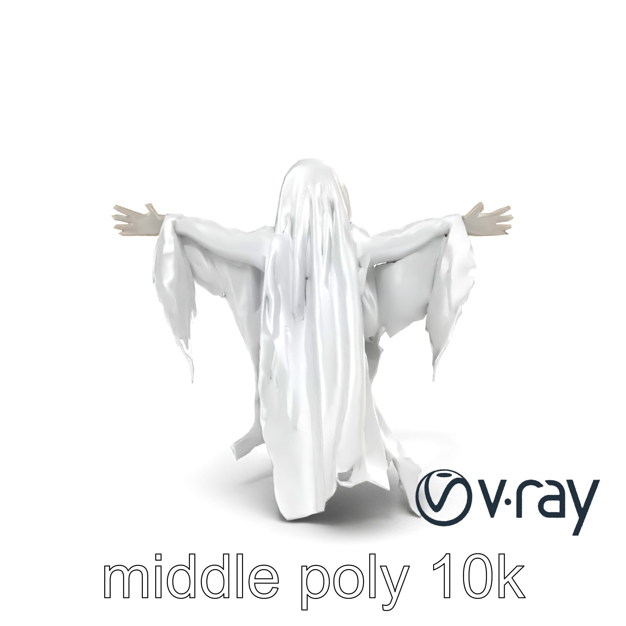 Ghostly Apparition Float 3D Model Pack Low-poly 3D model_21