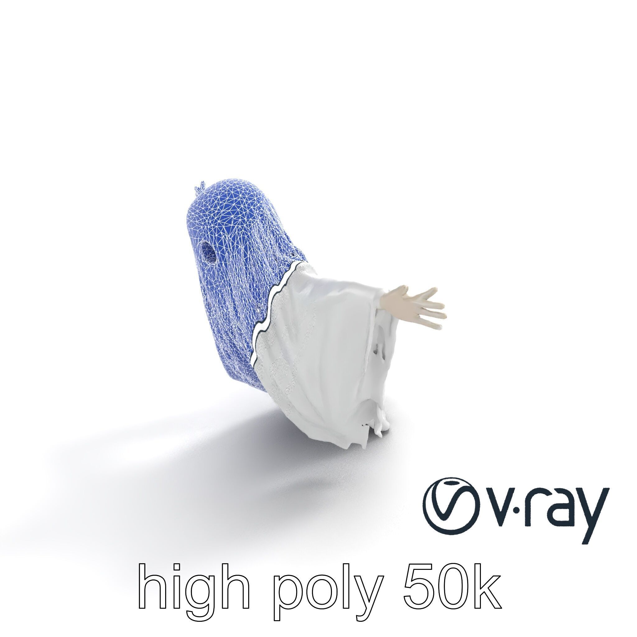 Ghostly Apparition Float 3D Model Pack Low-poly 3D model_14