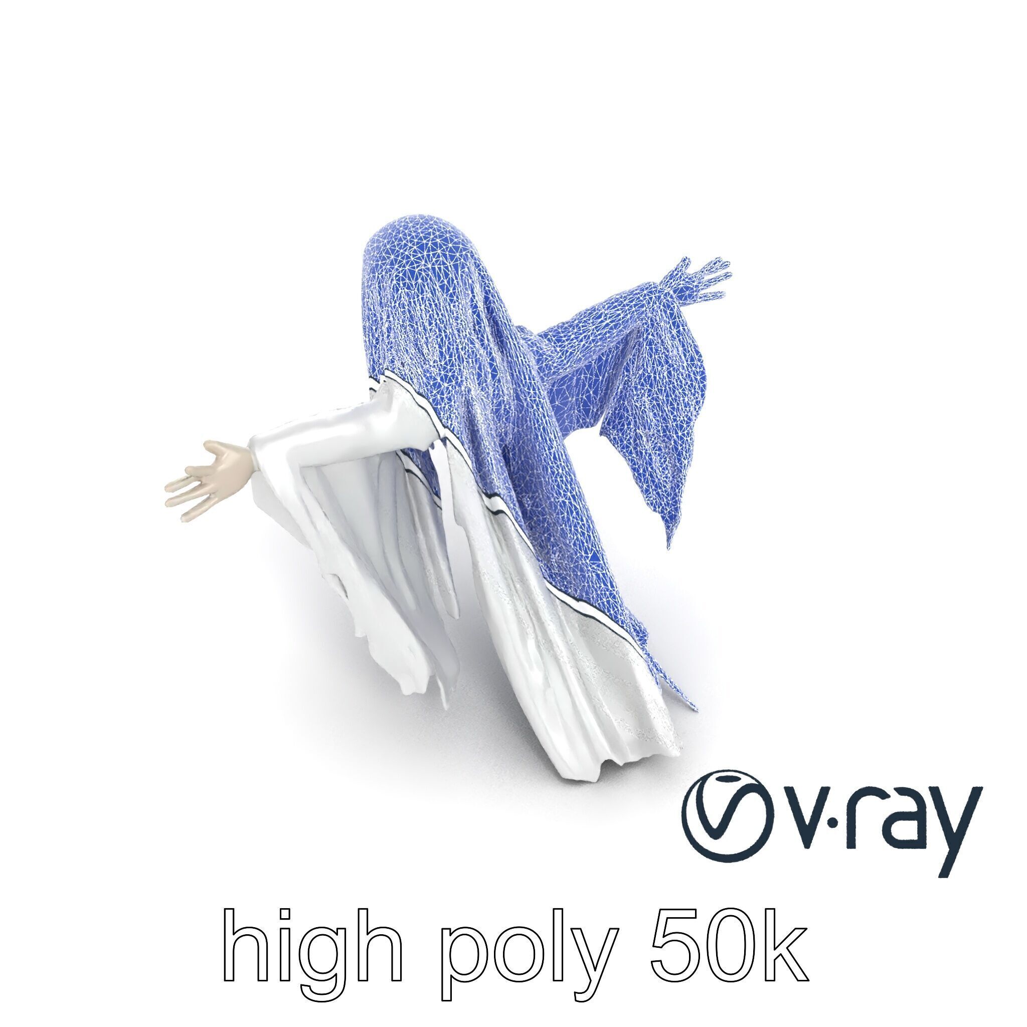 Ghostly Apparition Float 3D Model Pack Low-poly 3D model_15