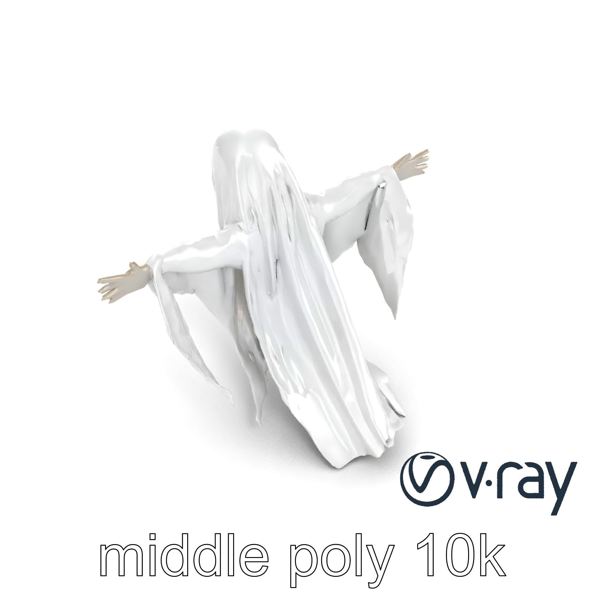 Ghostly Apparition Float 3D Model Pack Low-poly 3D model_7