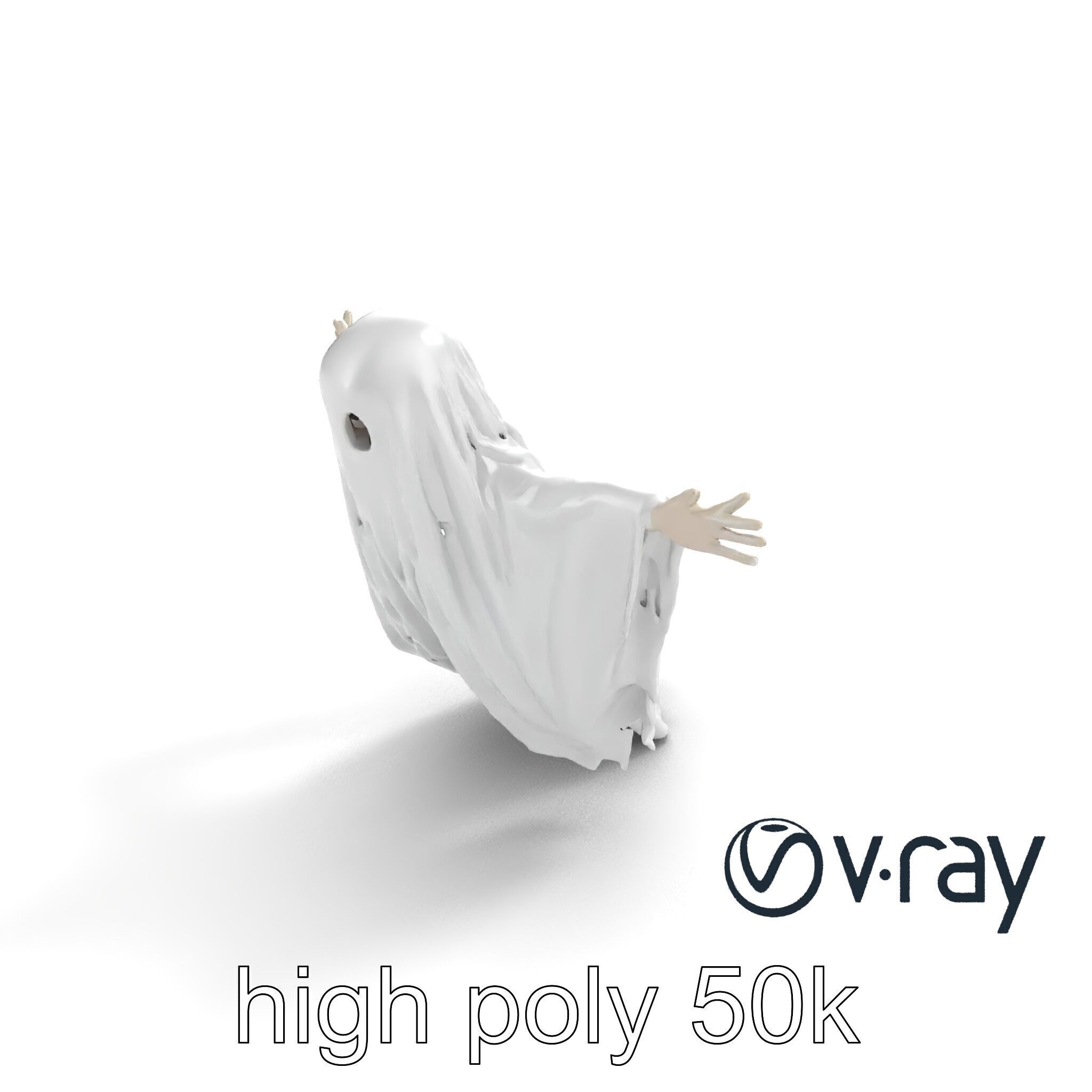 Ghostly Apparition Float 3D Model Pack Low-poly 3D model_13