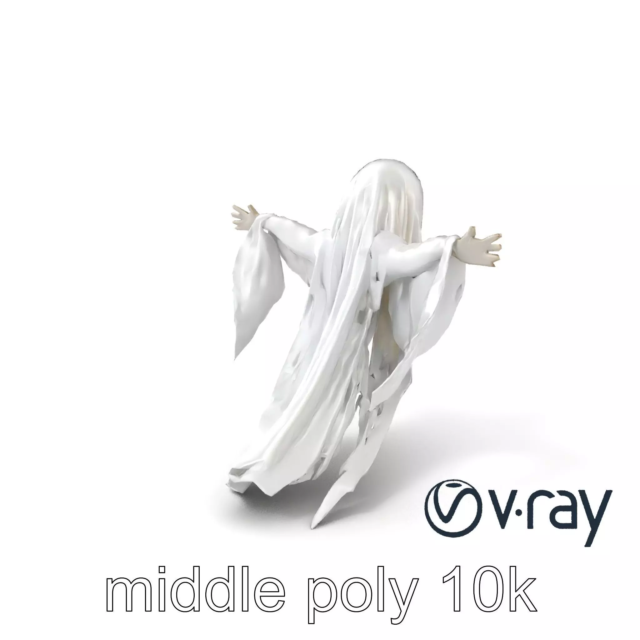 Ghostly Apparition Float 3D Model Pack Low-poly 3D model_0