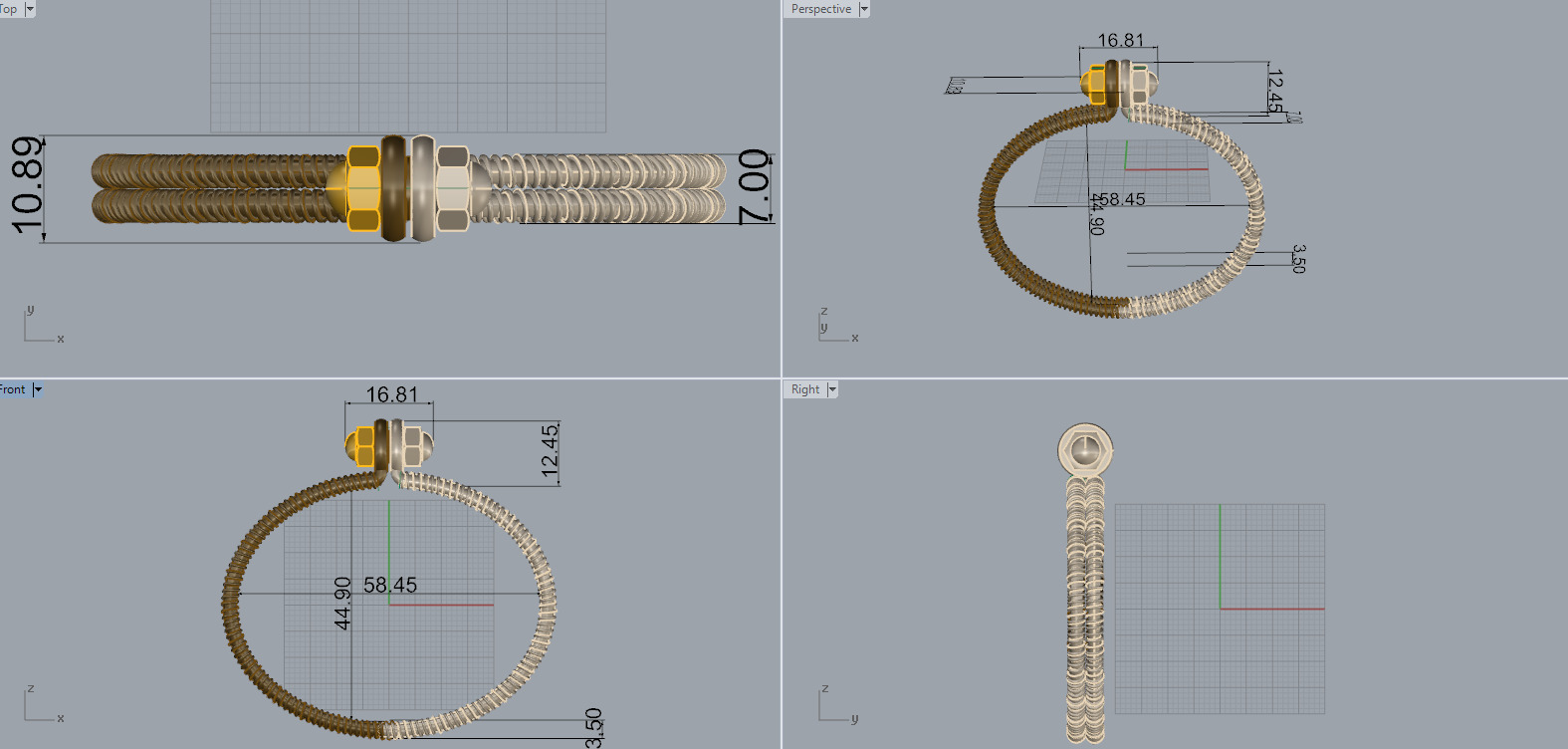 Bracelet 61383 3D print model_7
