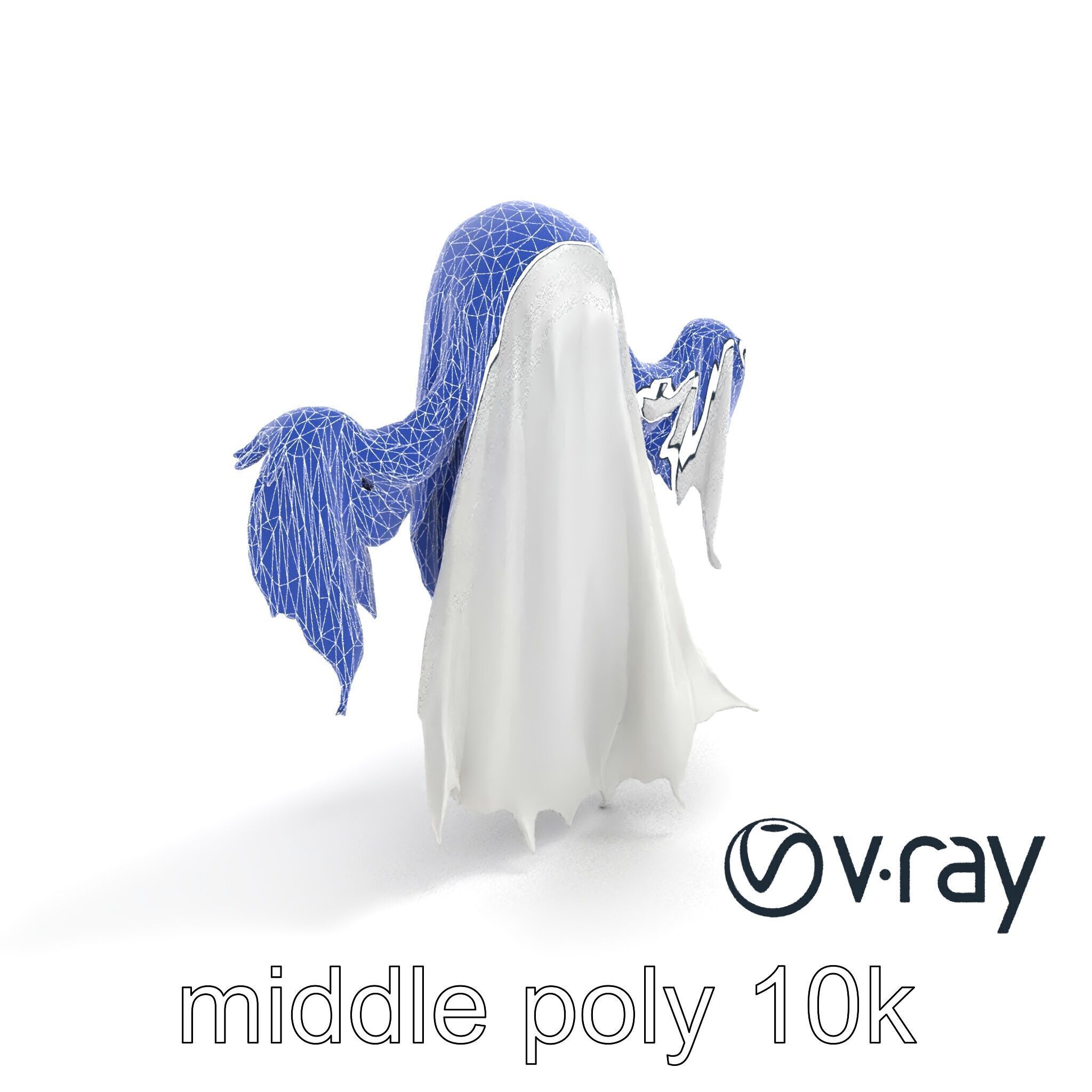 Translucent Ghost Character model pack Low-poly 3D model_19