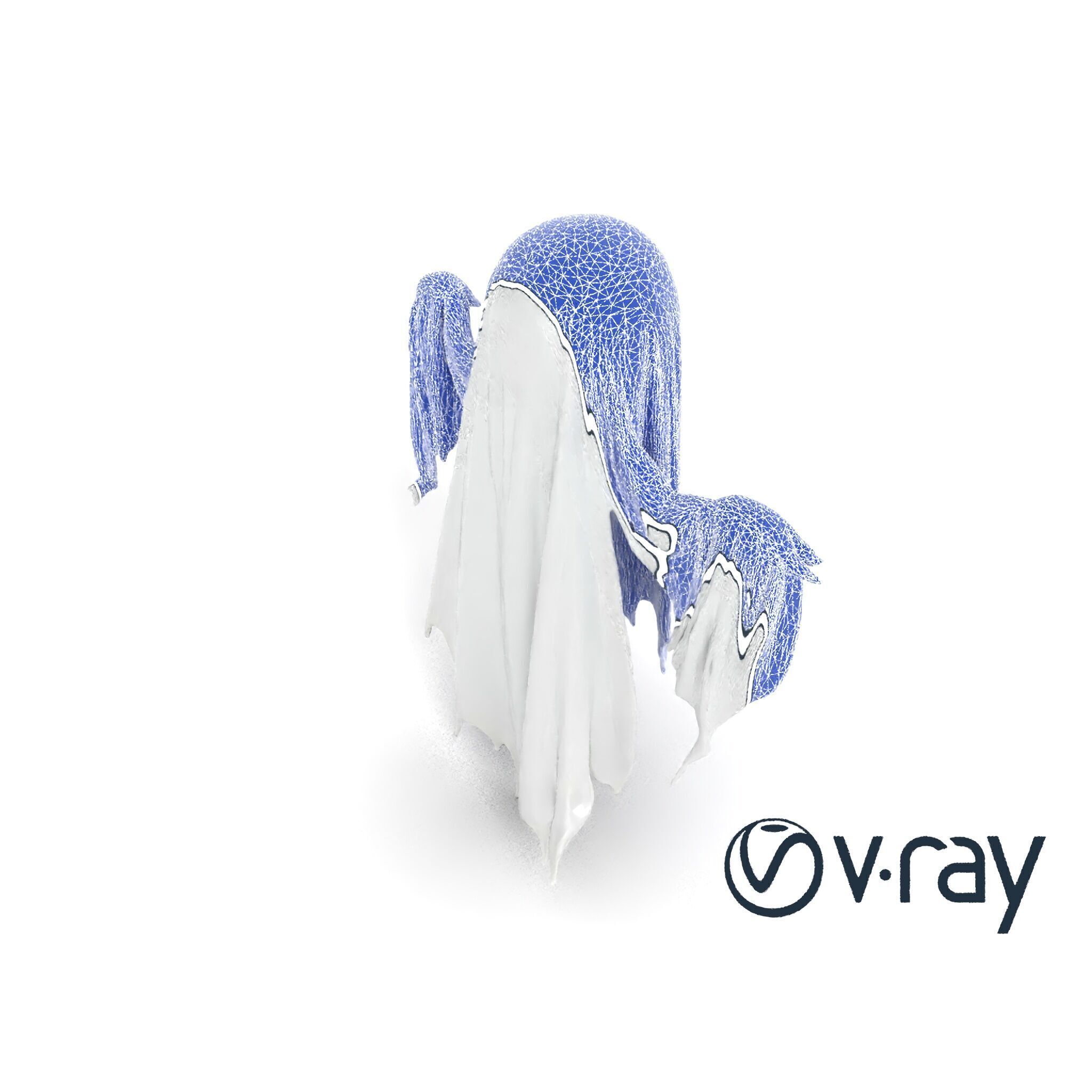 Translucent Ghost Character model pack Low-poly 3D model_21