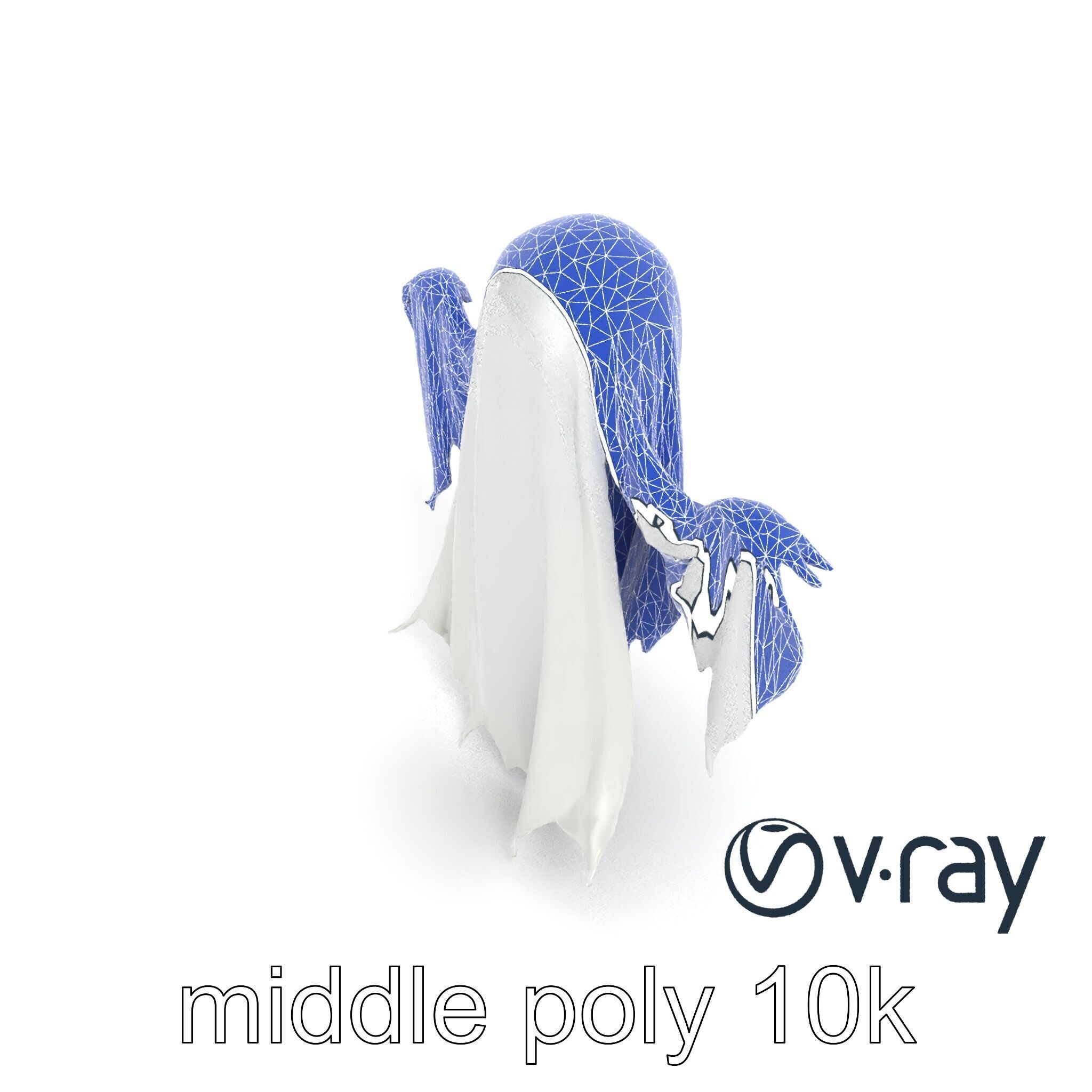 Translucent Ghost Character model pack Low-poly 3D model_23