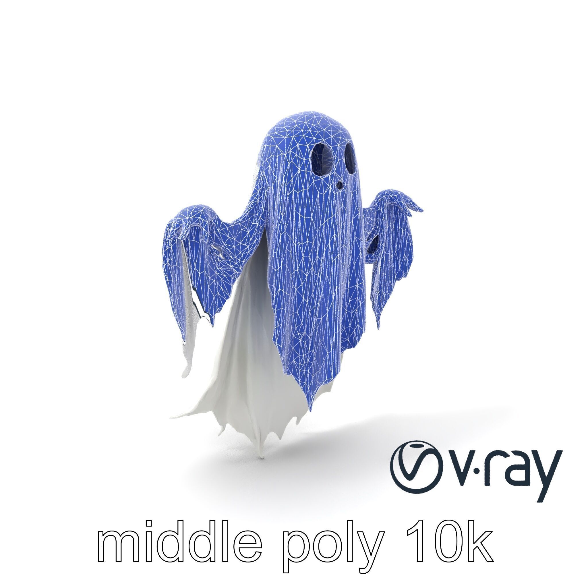 Translucent Ghost Character model pack Low-poly 3D model_17