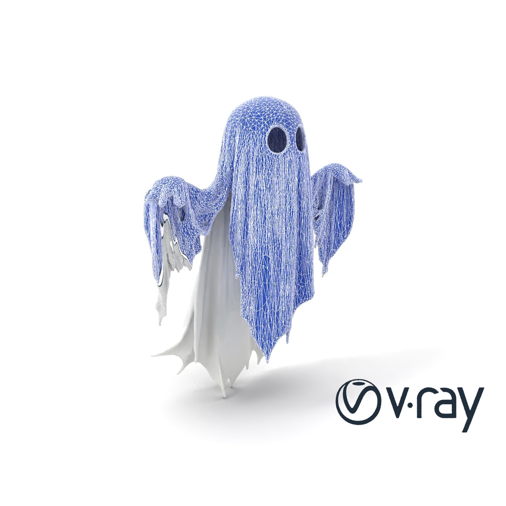 Translucent Ghost Character model pack Low-poly 3D model_29