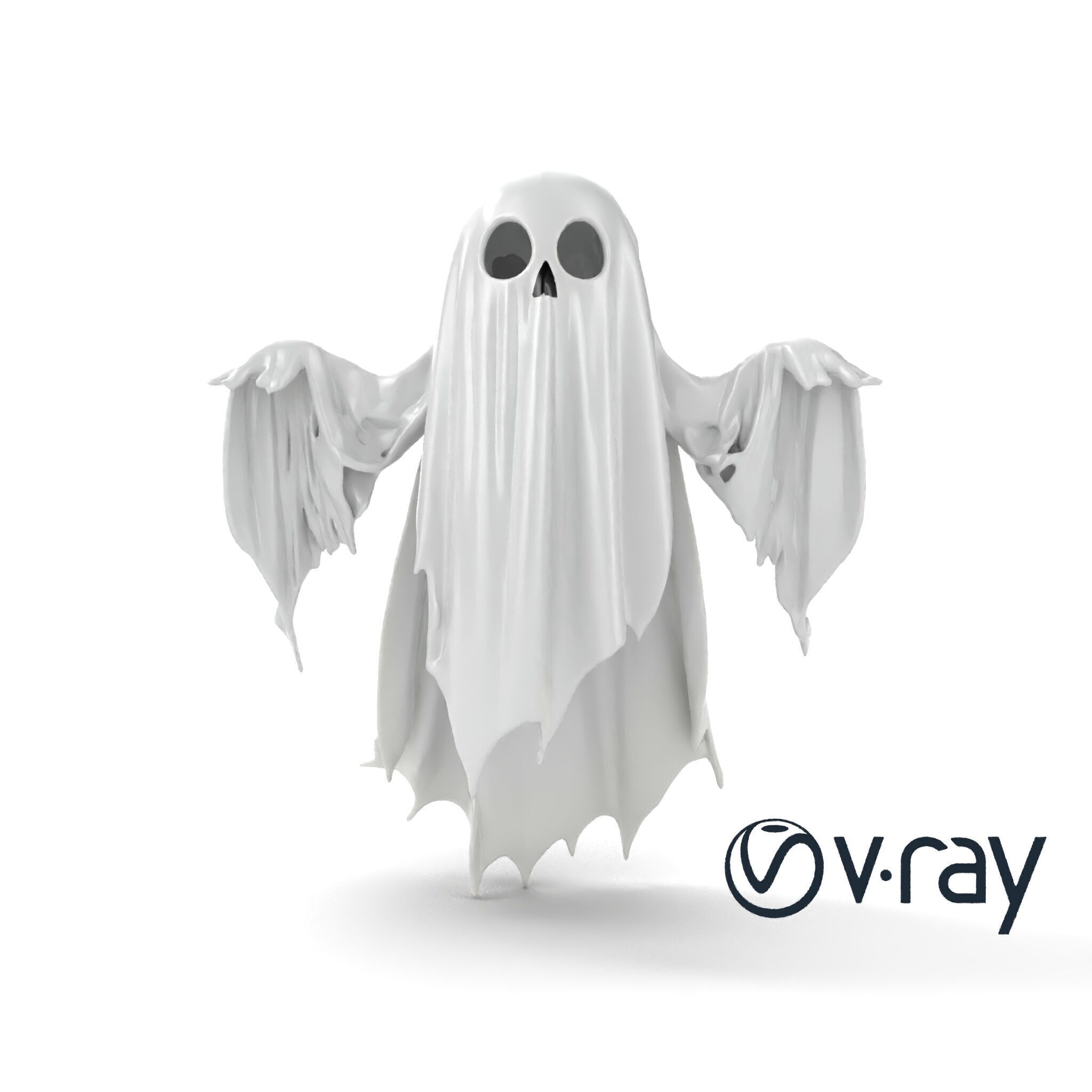 Translucent Ghost Character model pack Low-poly 3D model_20