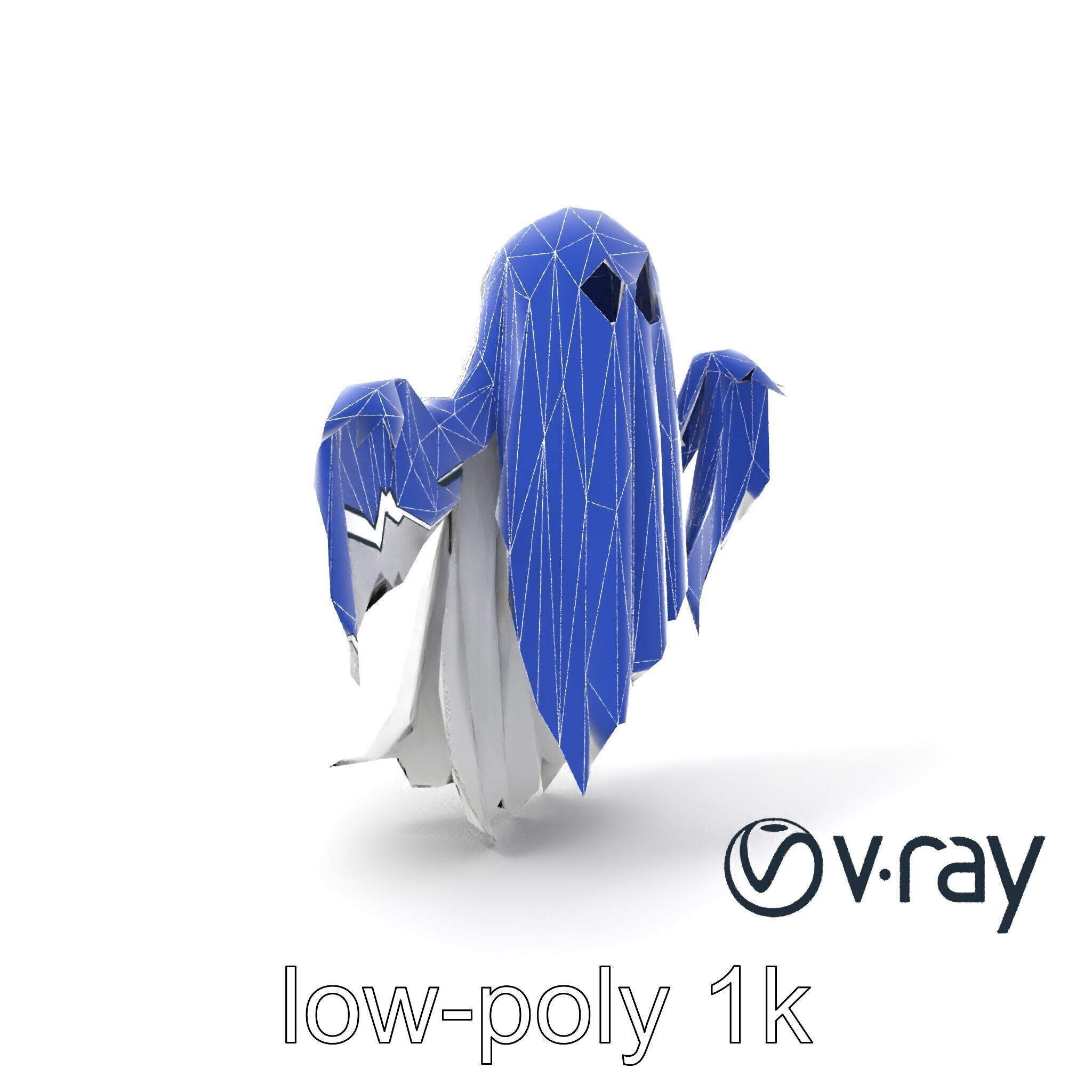 Translucent Ghost Character model pack Low-poly 3D model_25