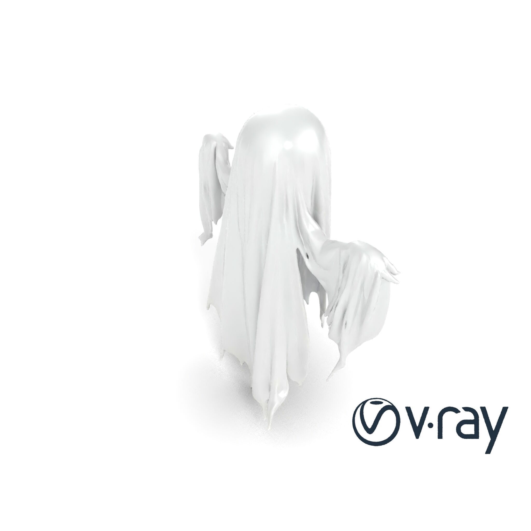 Translucent Ghost Character model pack Low-poly 3D model_14