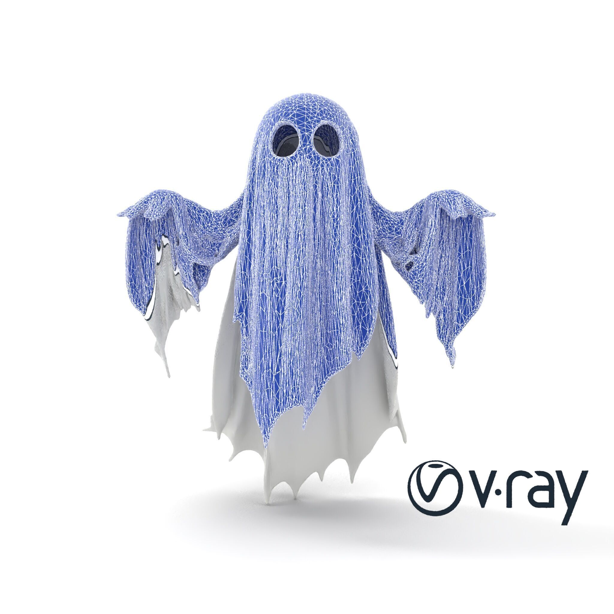 Translucent Ghost Character model pack Low-poly 3D model_31