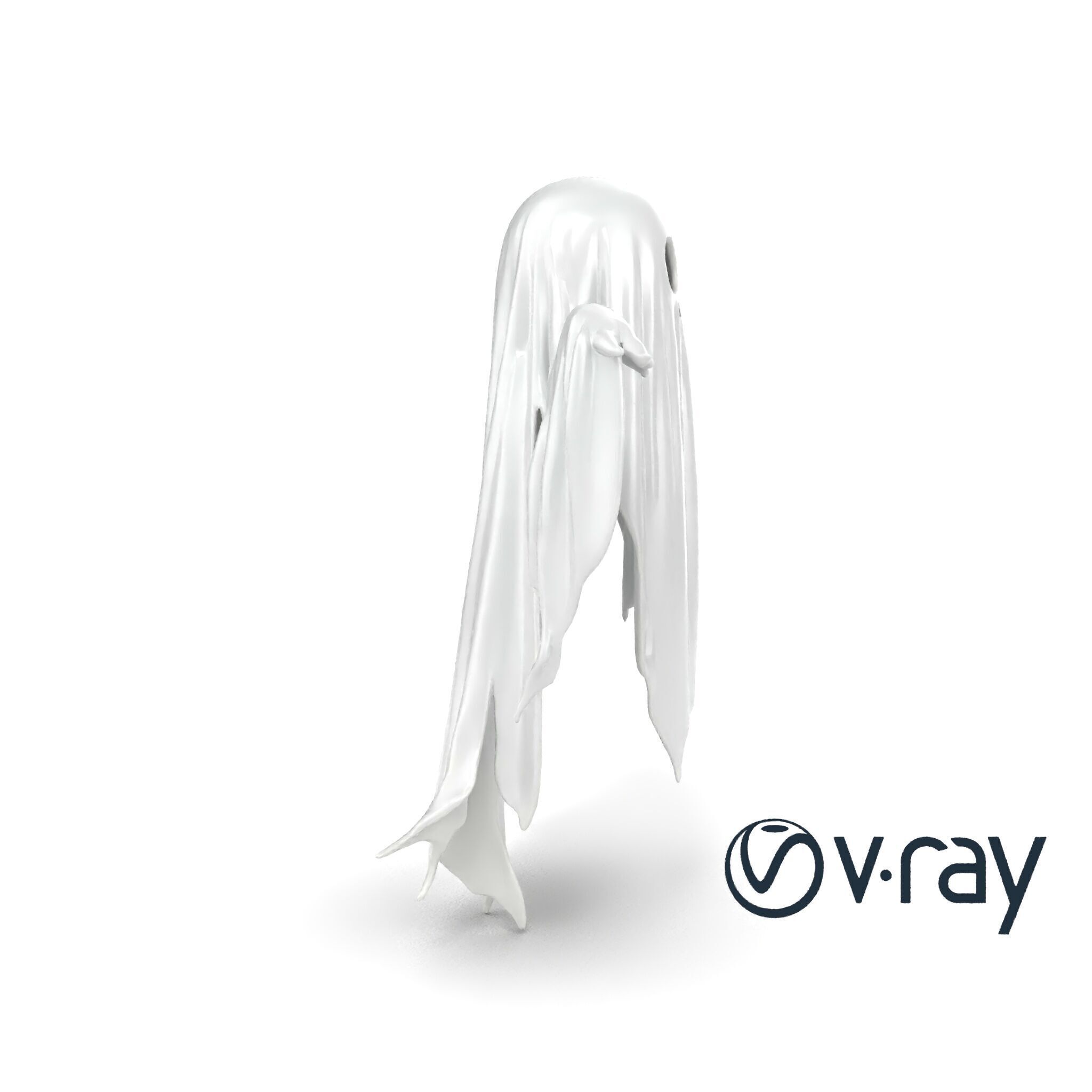 Translucent Ghost Character model pack Low-poly 3D model_18