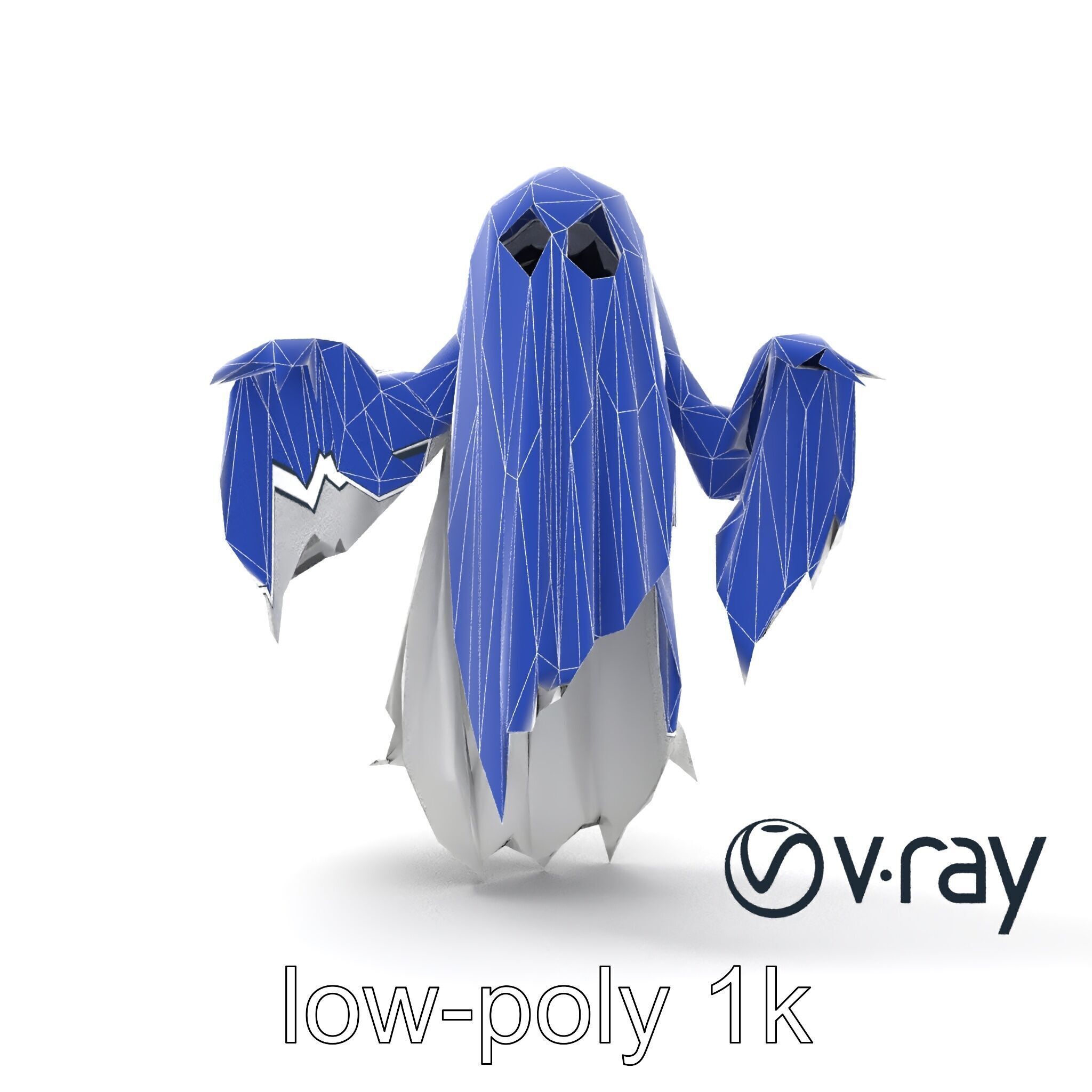 Translucent Ghost Character model pack Low-poly 3D model_12