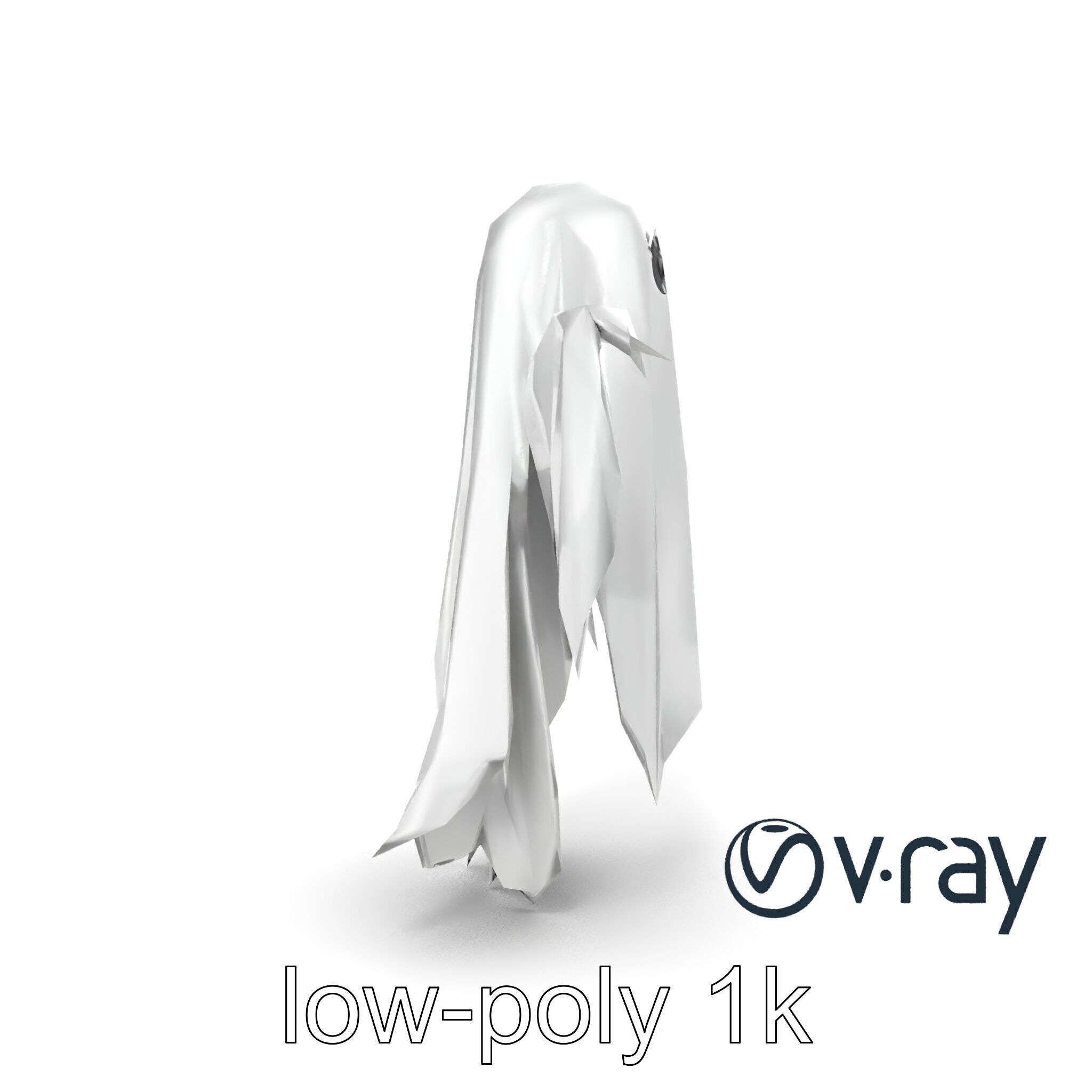Translucent Ghost Character model pack Low-poly 3D model_16