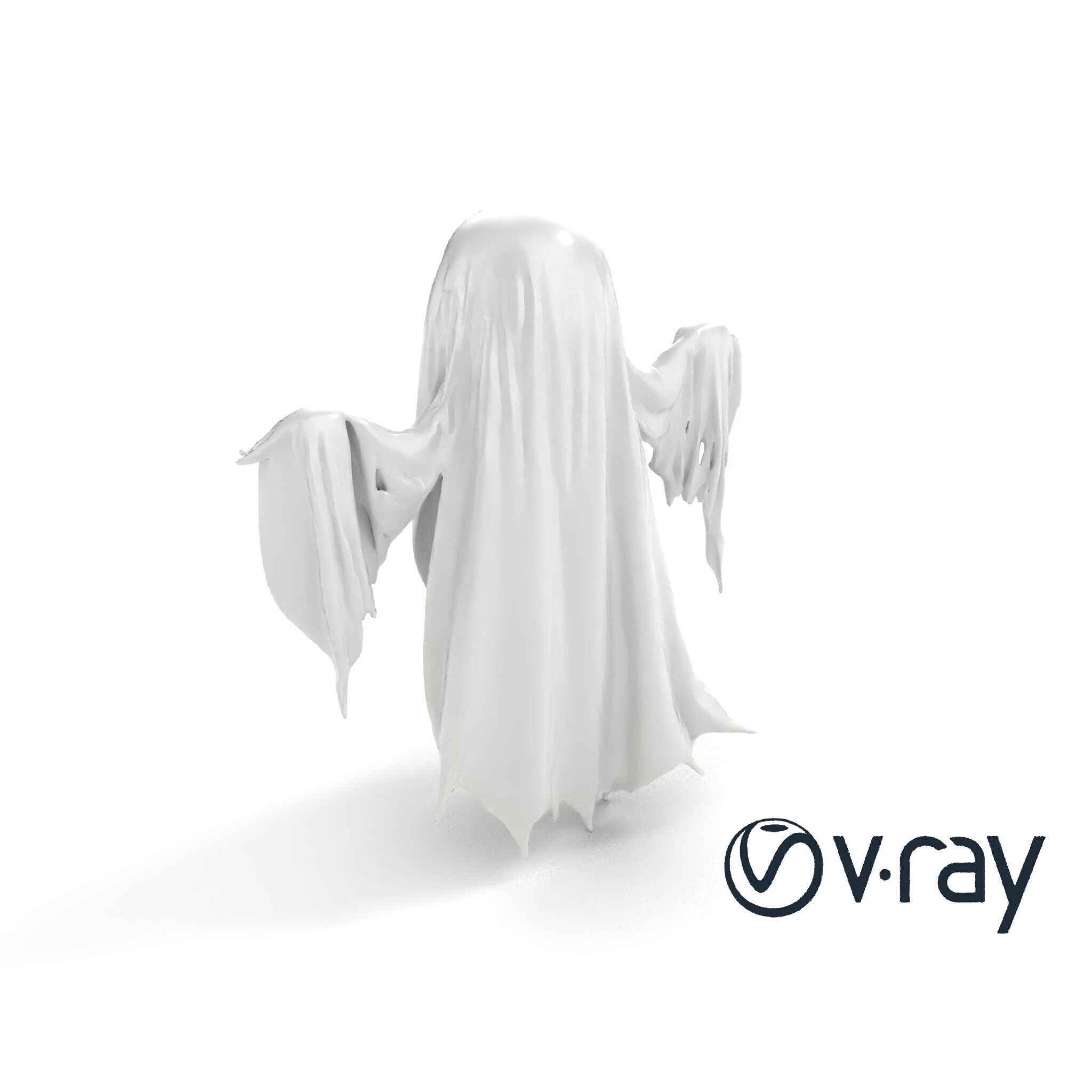 Translucent Ghost Character model pack Low-poly 3D model_9