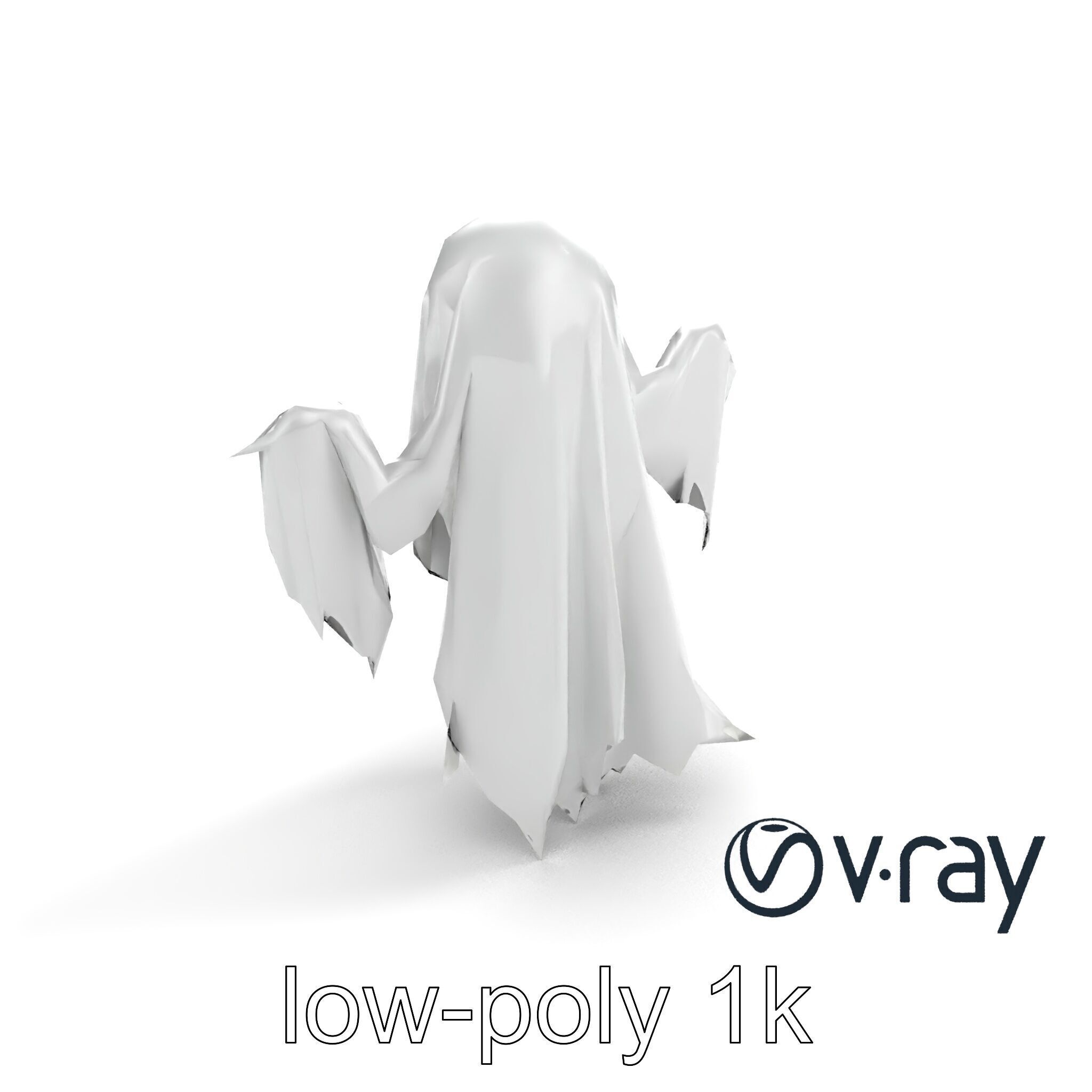 Translucent Ghost Character model pack Low-poly 3D model_5
