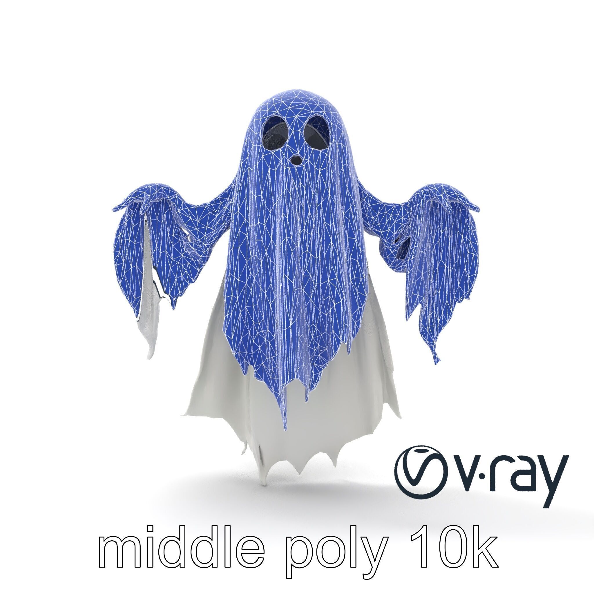 Translucent Ghost Character model pack Low-poly 3D model_30