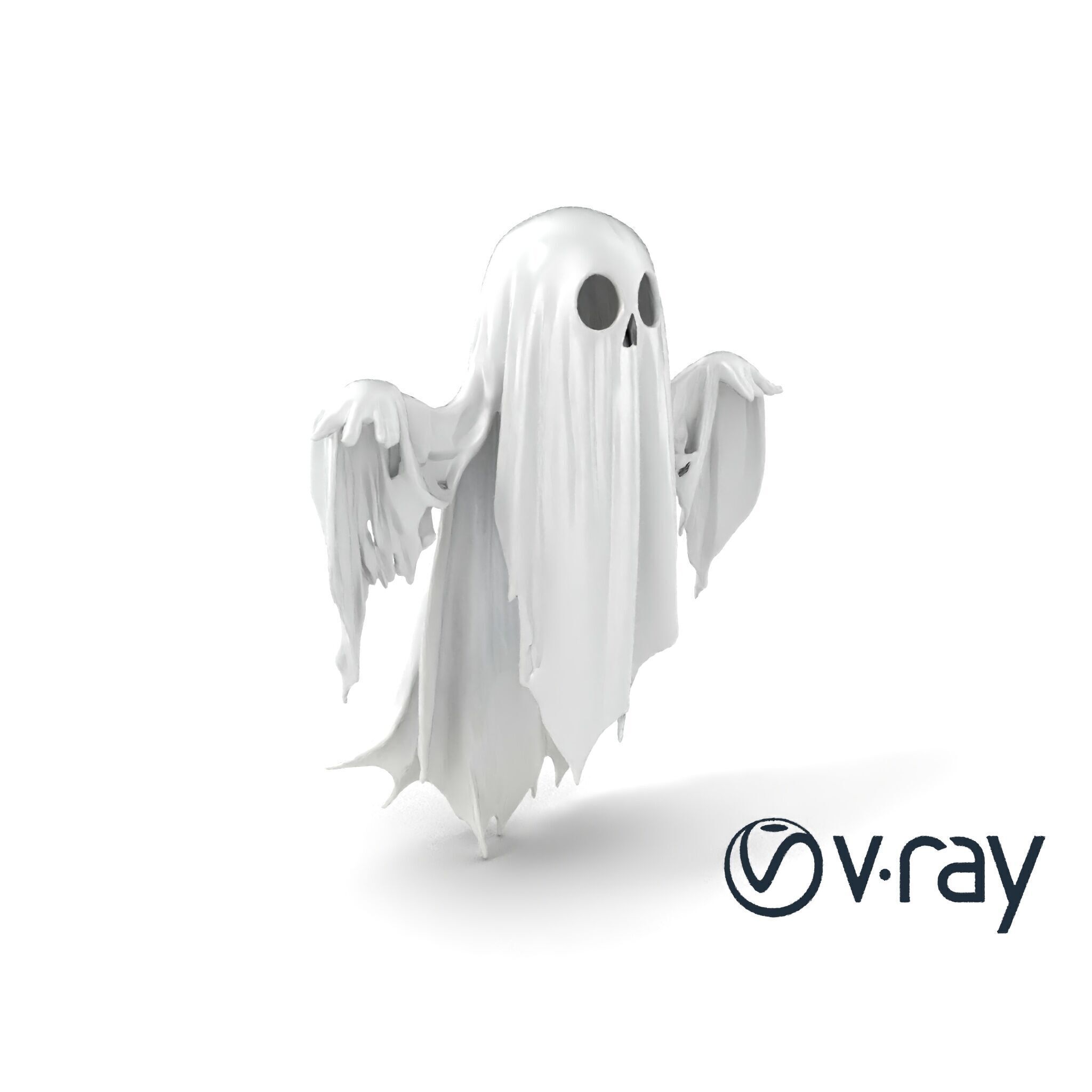 Translucent Ghost Character model pack Low-poly 3D model_6