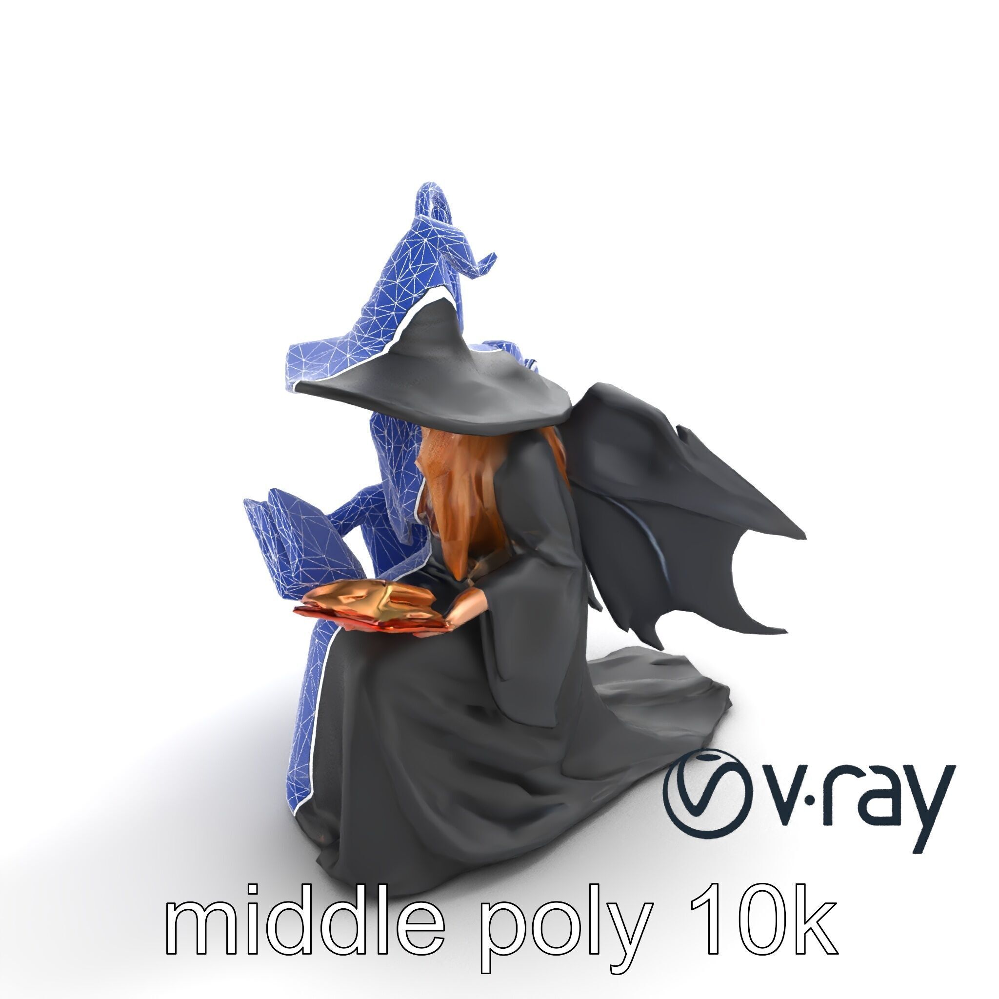 Mystical Witch Character model pack Low-poly 3D model_24