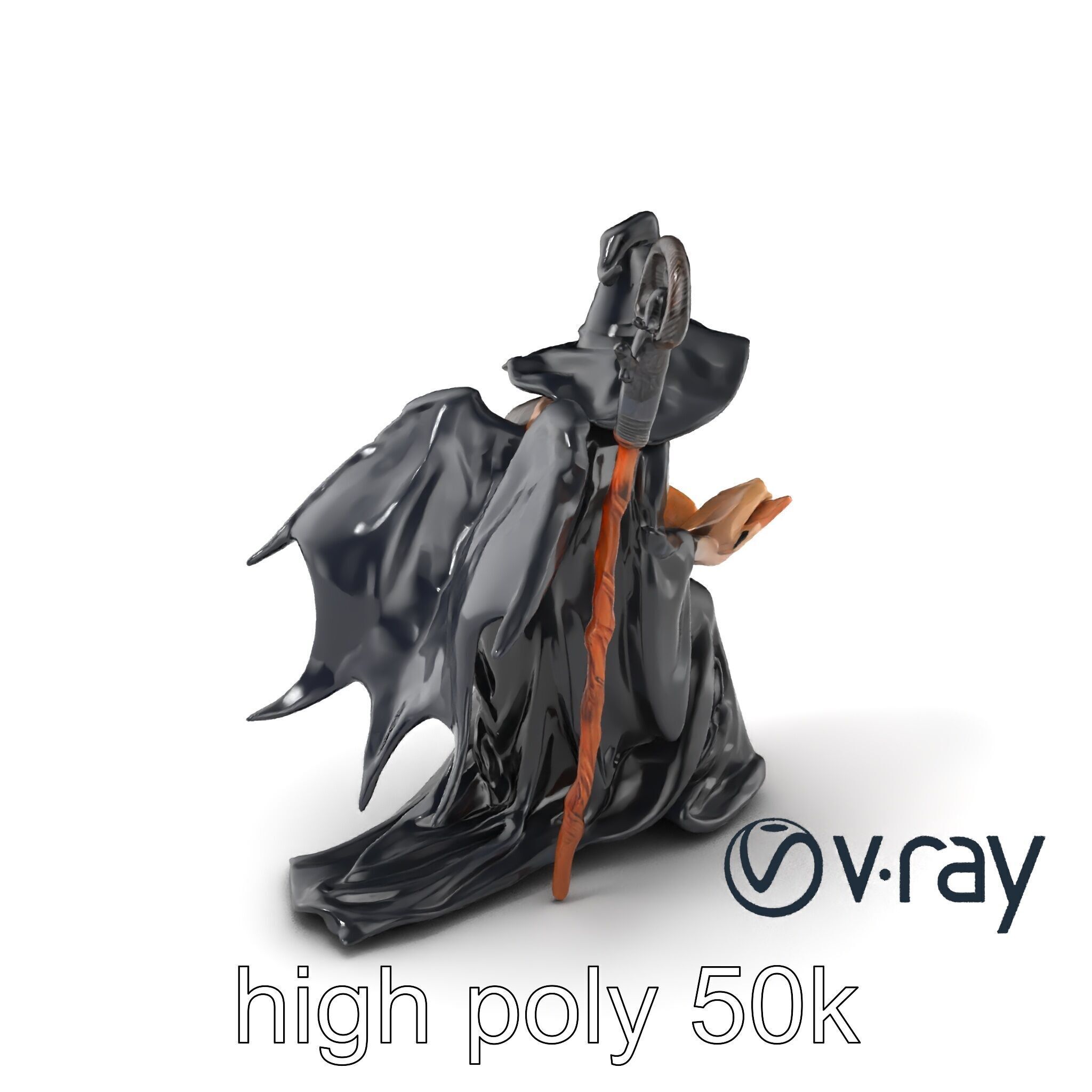 Mystical Witch Character model pack Low-poly 3D model_6