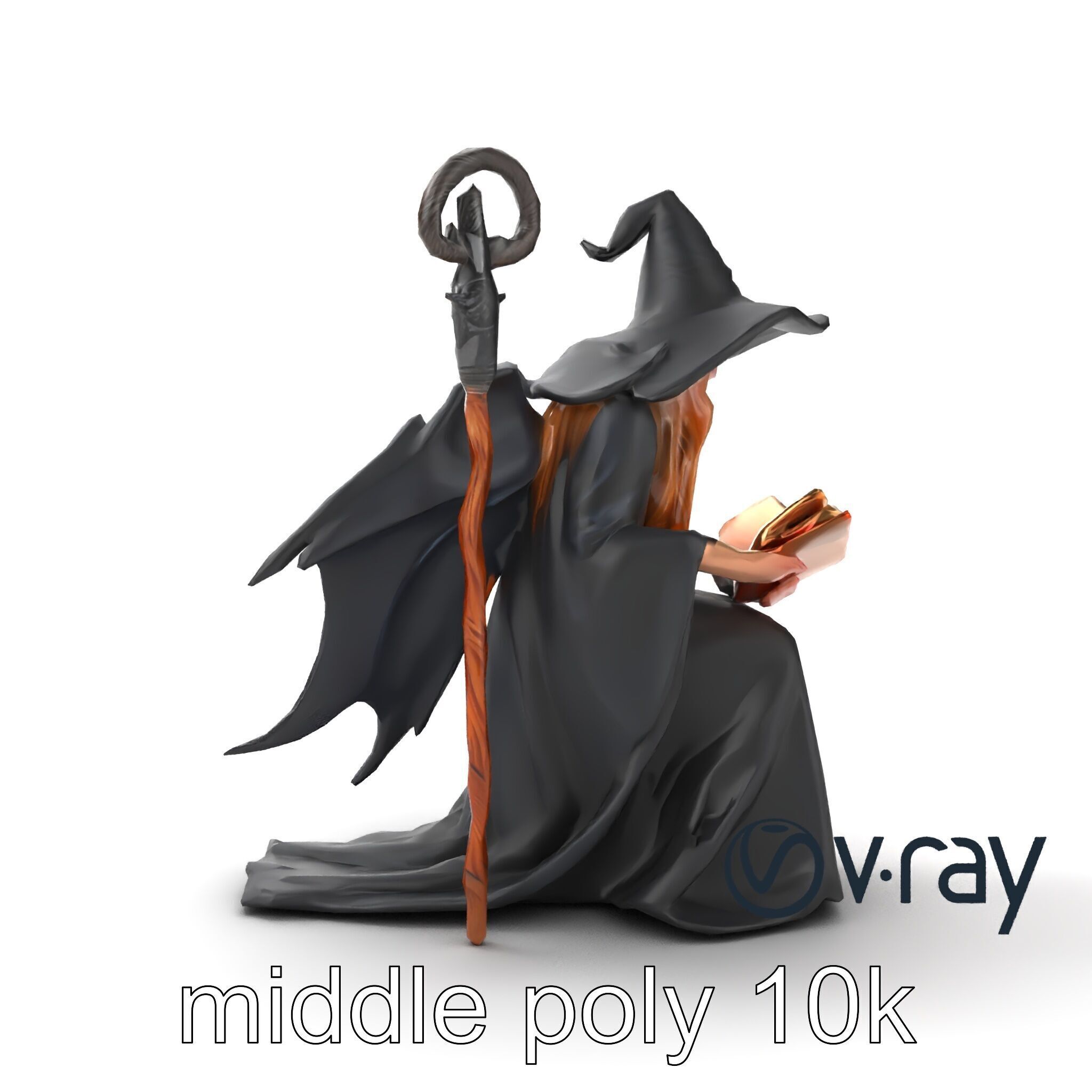 Mystical Witch Character model pack Low-poly 3D model_10