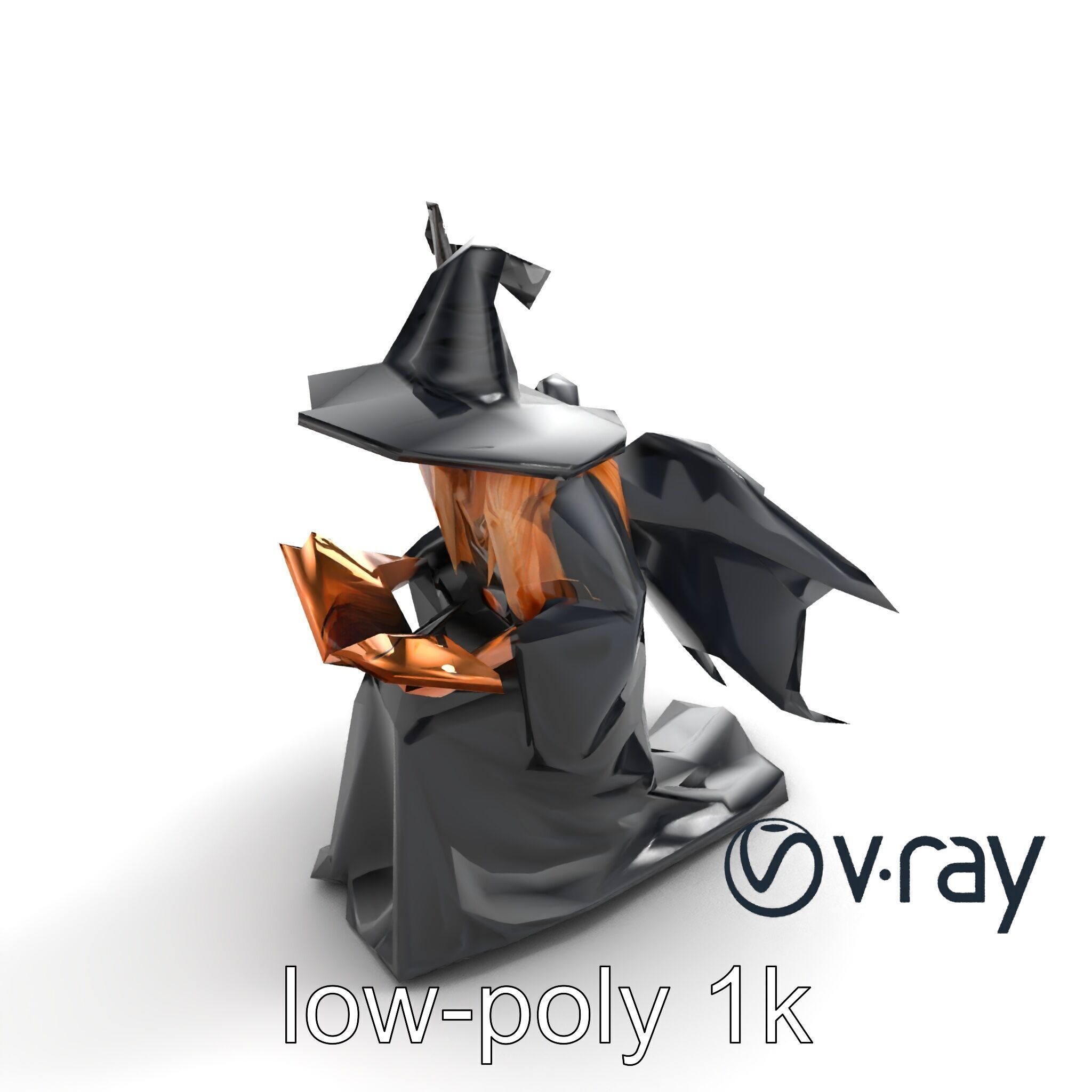 Mystical Witch Character model pack Low-poly 3D model_8