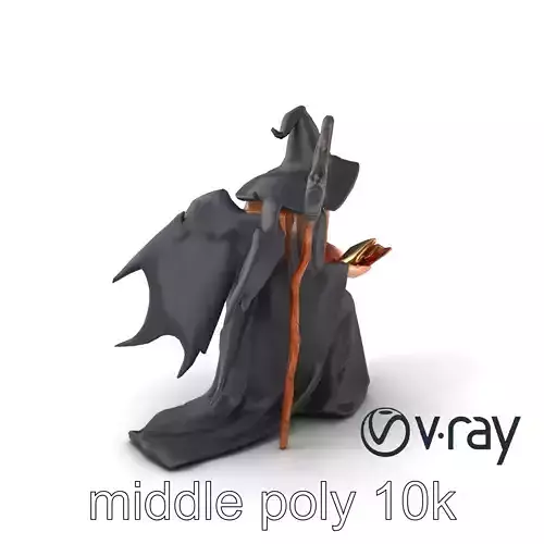Mystical Witch Character model pack Low-poly 3D model