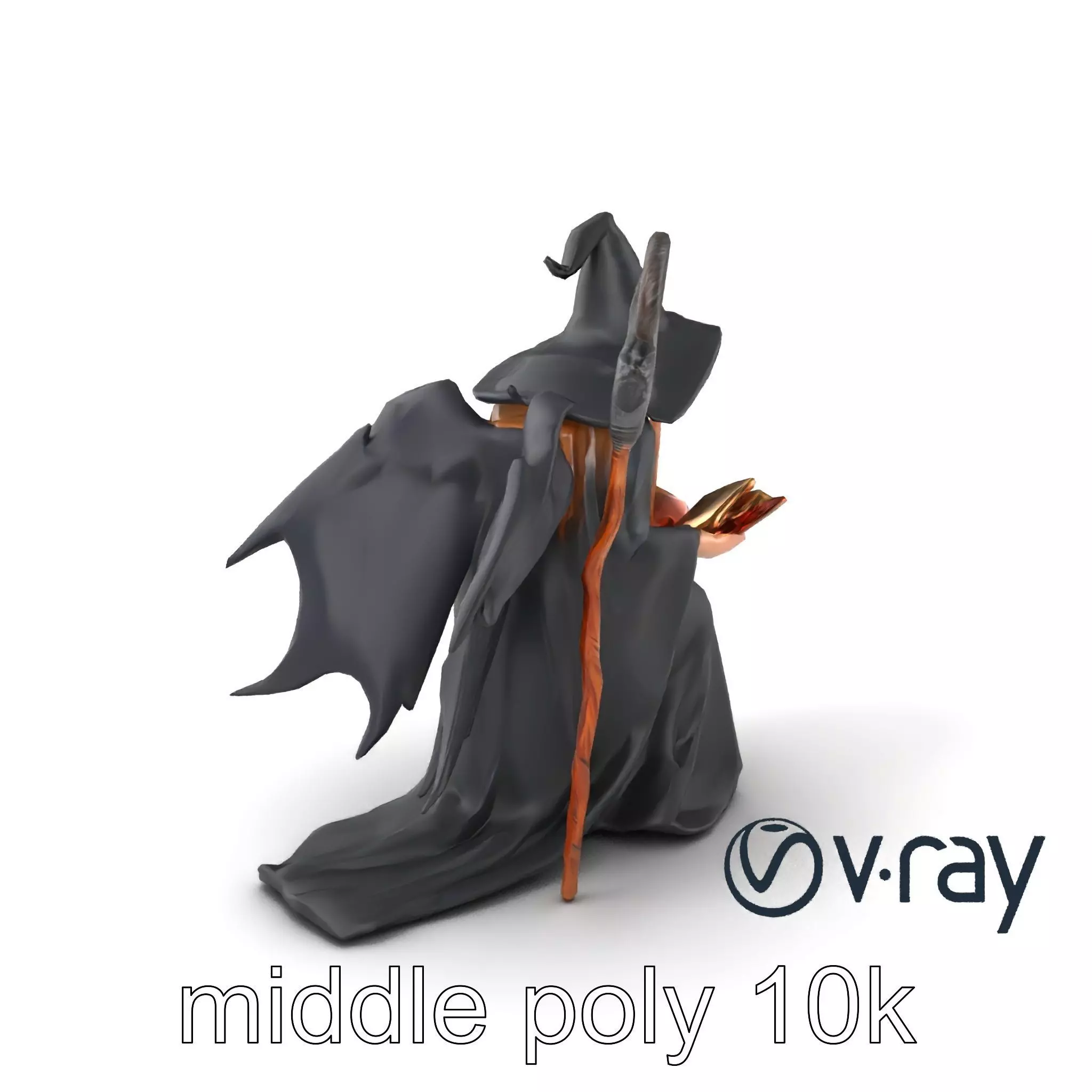 Mystical Witch Character model pack Low-poly 3D model_0
