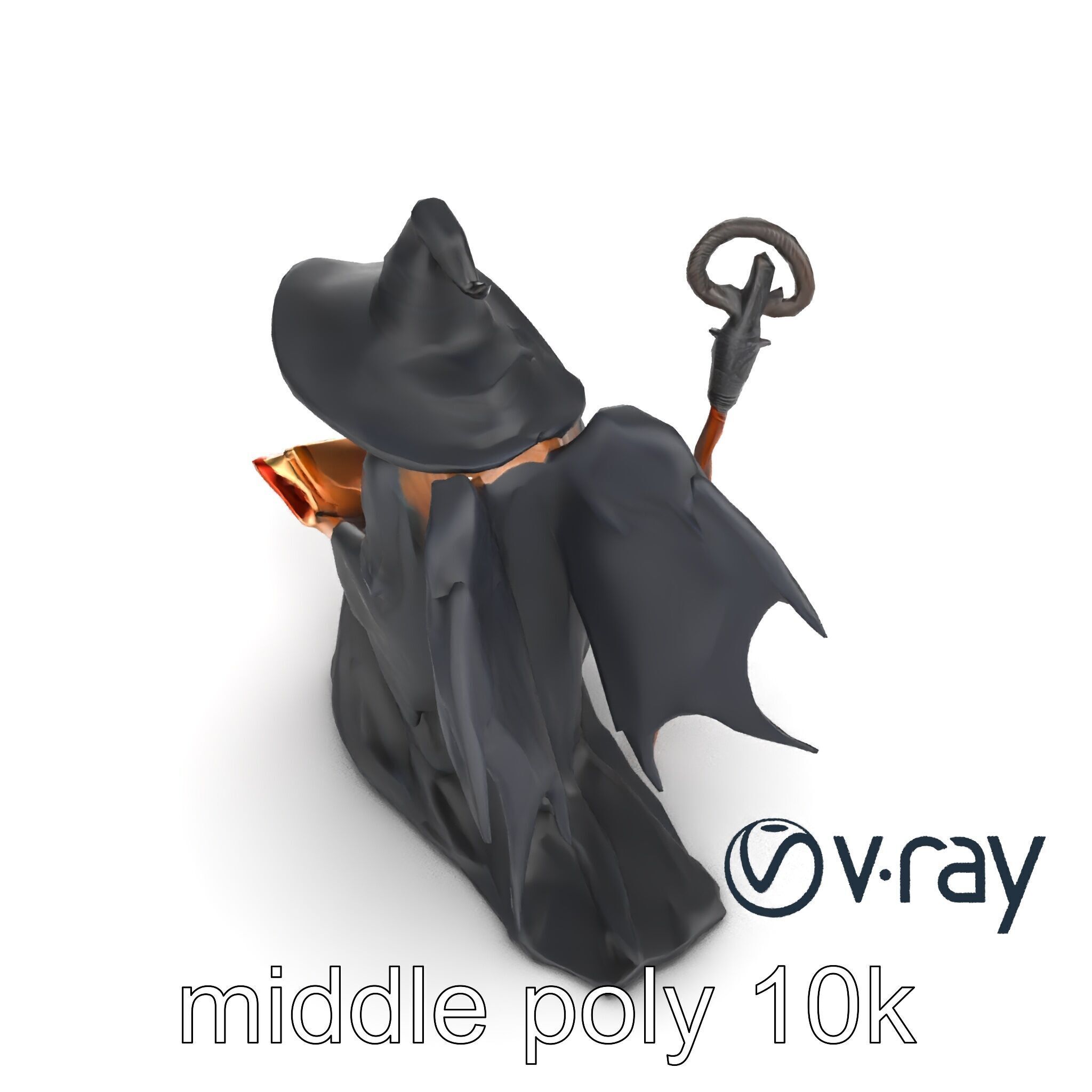 Mystical Witch Character model pack Low-poly 3D model_7