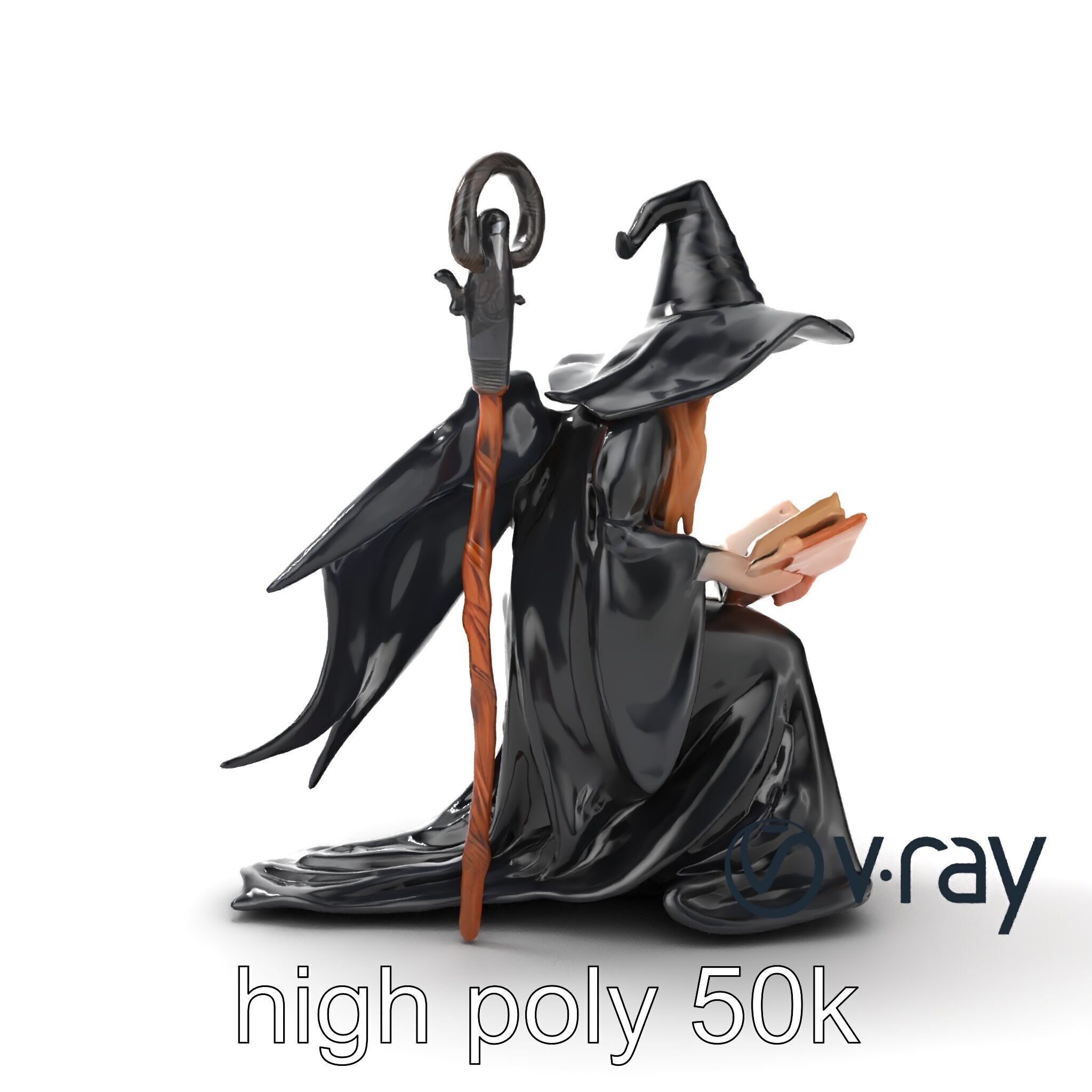 Mystical Witch Character model pack Low-poly 3D model_15