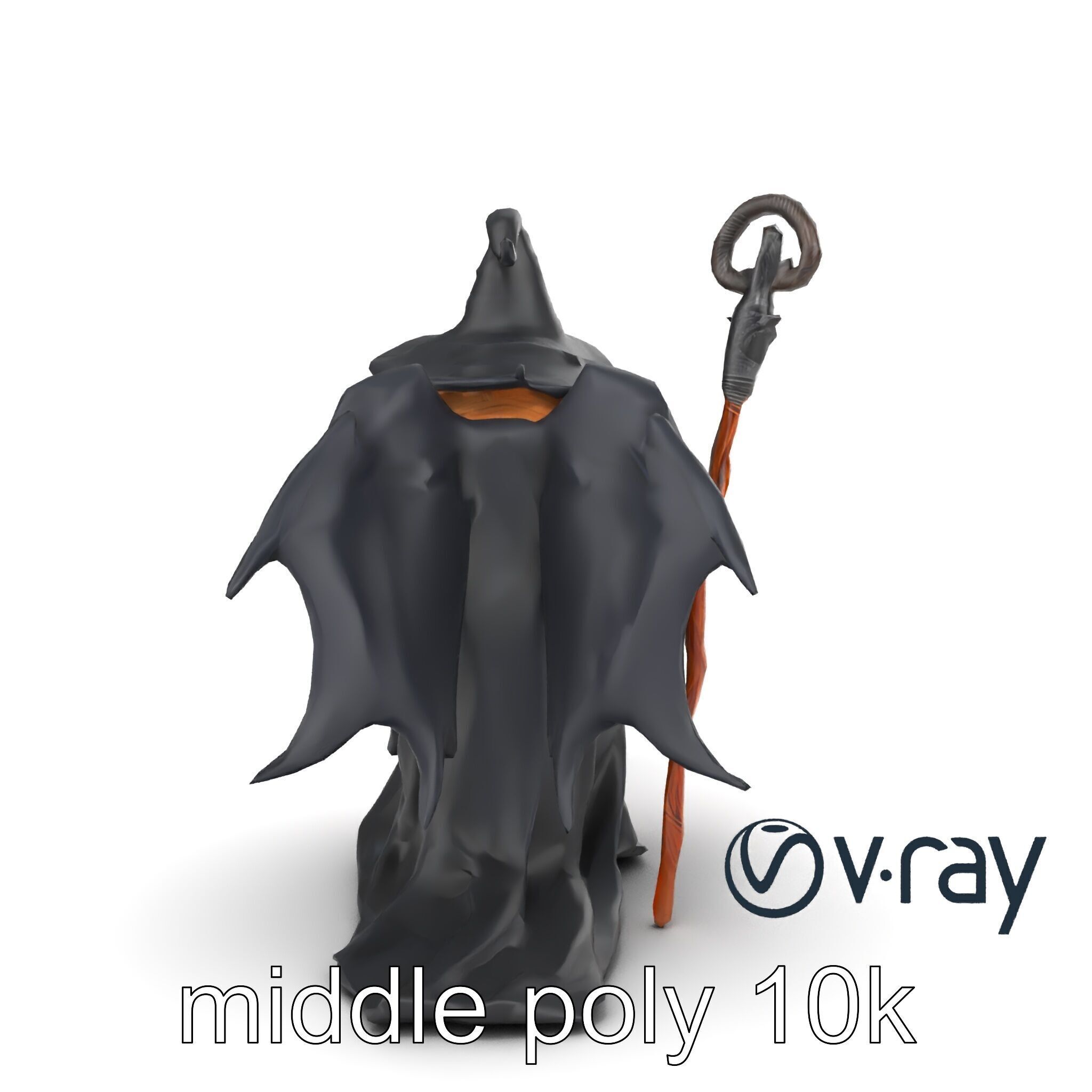Mystical Witch Character model pack Low-poly 3D model_12