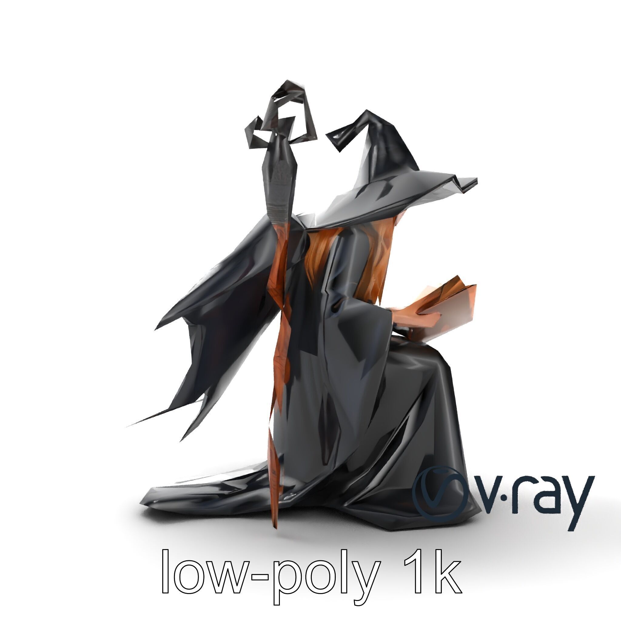 Mystical Witch Character model pack Low-poly 3D model_21