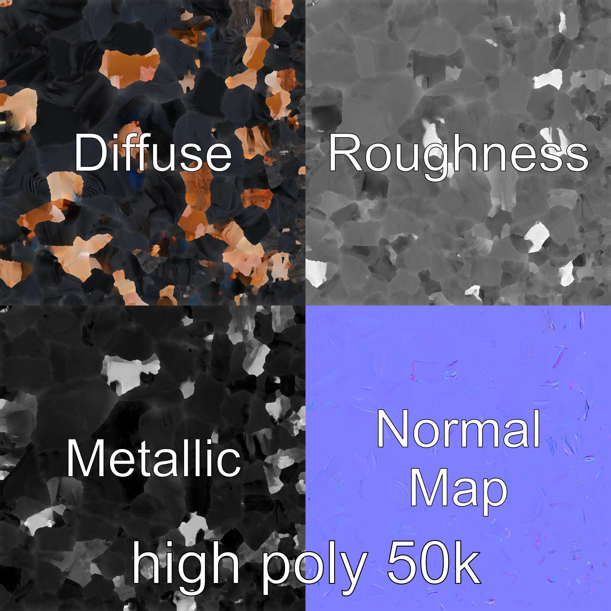 Mystical Witch Character model pack Low-poly 3D model_1