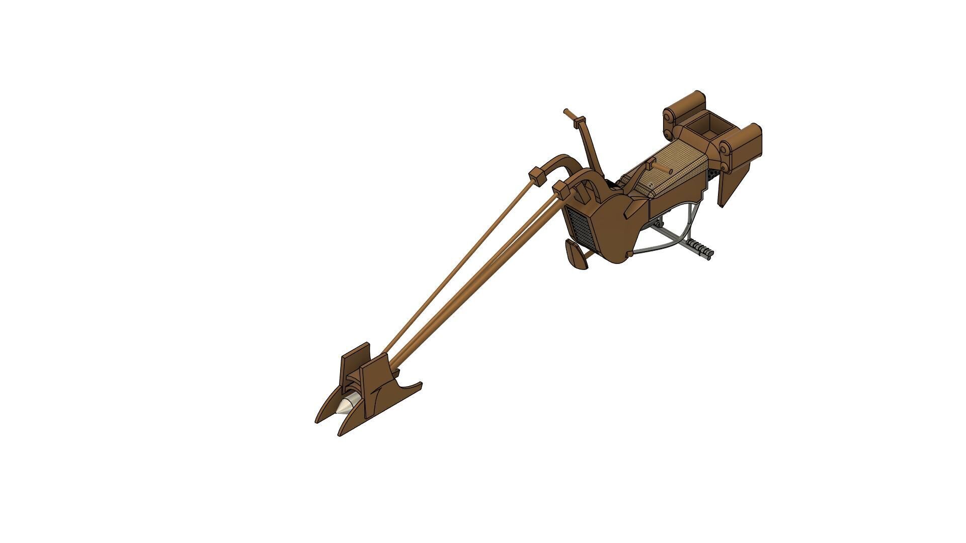 star wars owen LARS Zephyr G Swoop Bike speeder 3D print model_6