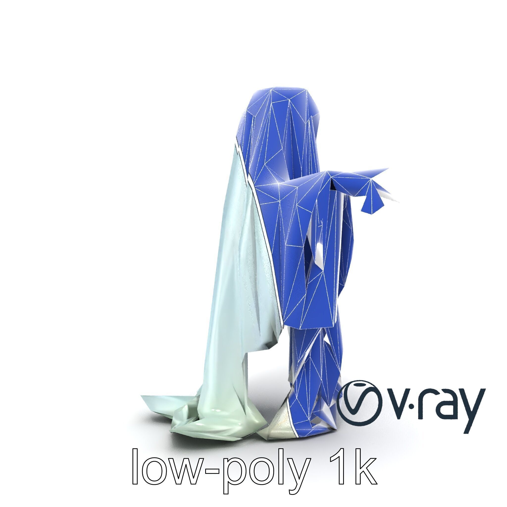 Ghost with Glowing Aura and Tattered Sheet model pack Low-poly 3D model_30