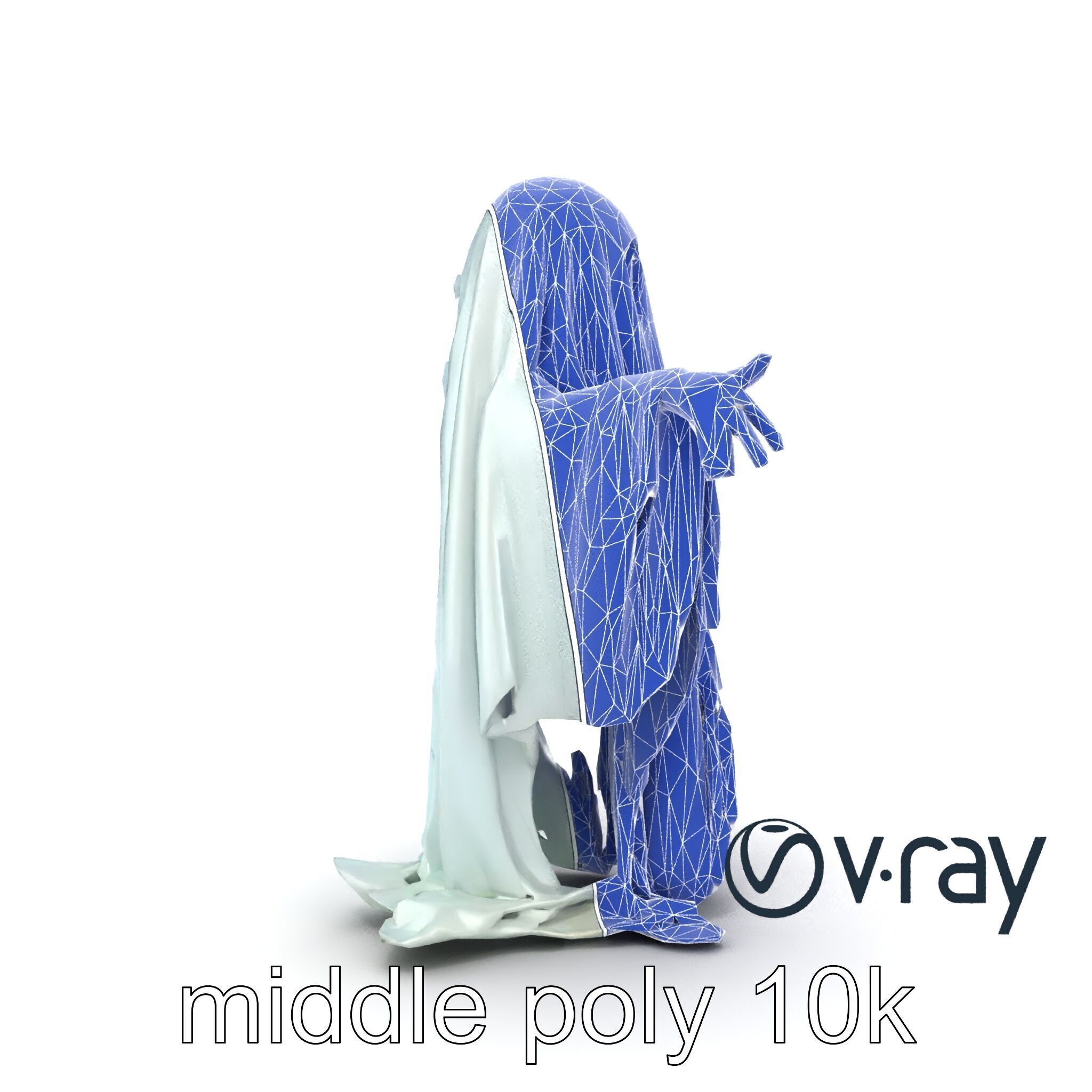 Ghost with Glowing Aura and Tattered Sheet model pack Low-poly 3D model_24