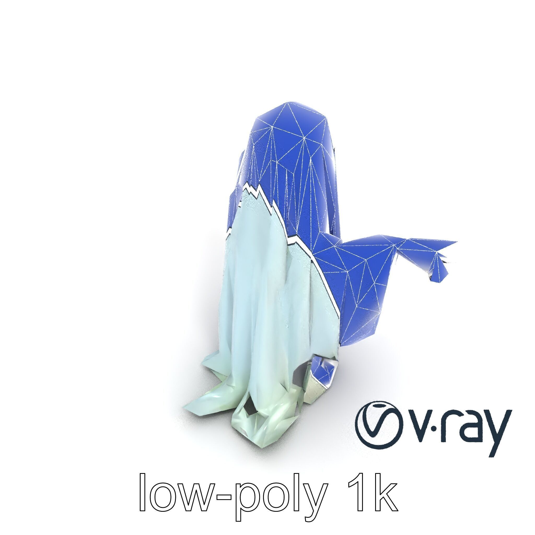 Ghost with Glowing Aura and Tattered Sheet model pack Low-poly 3D model_21
