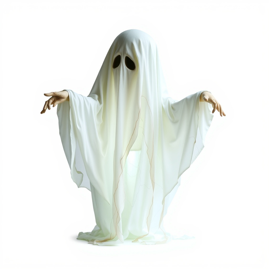 Ghost with Glowing Aura and Tattered Sheet model pack Low-poly 3D model_3