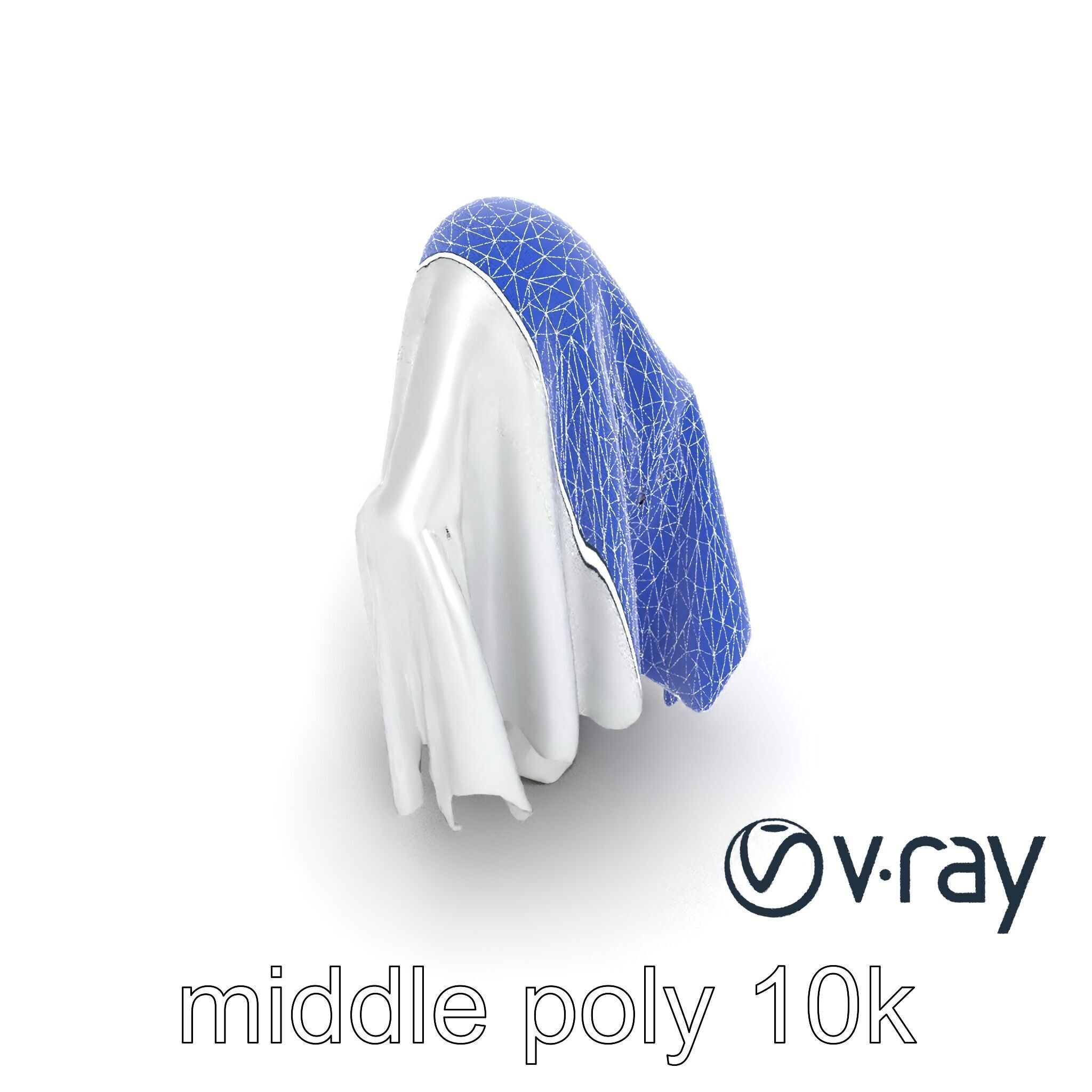 Eerie Ghost with Flowing Sheet model pack Low-poly 3D model_29