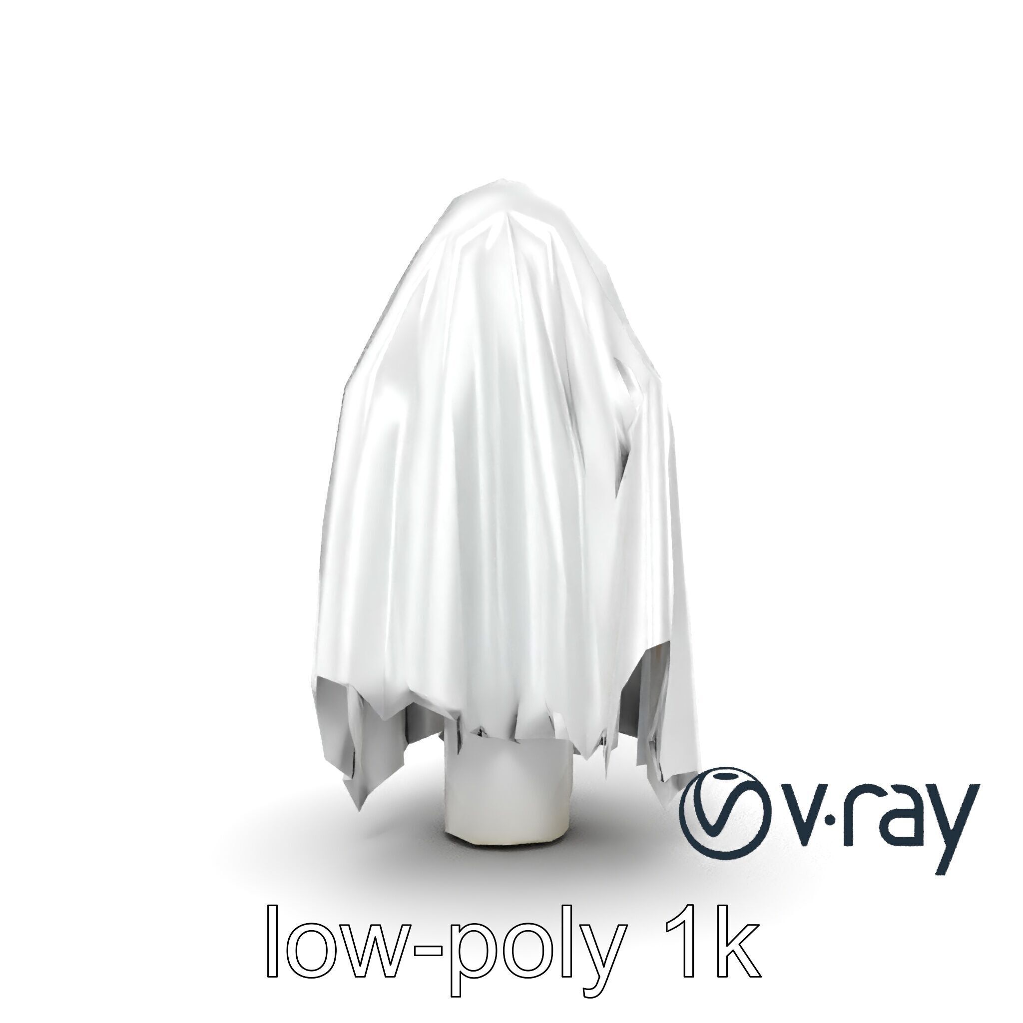 Eerie Ghost with Flowing Sheet model pack Low-poly 3D model_21