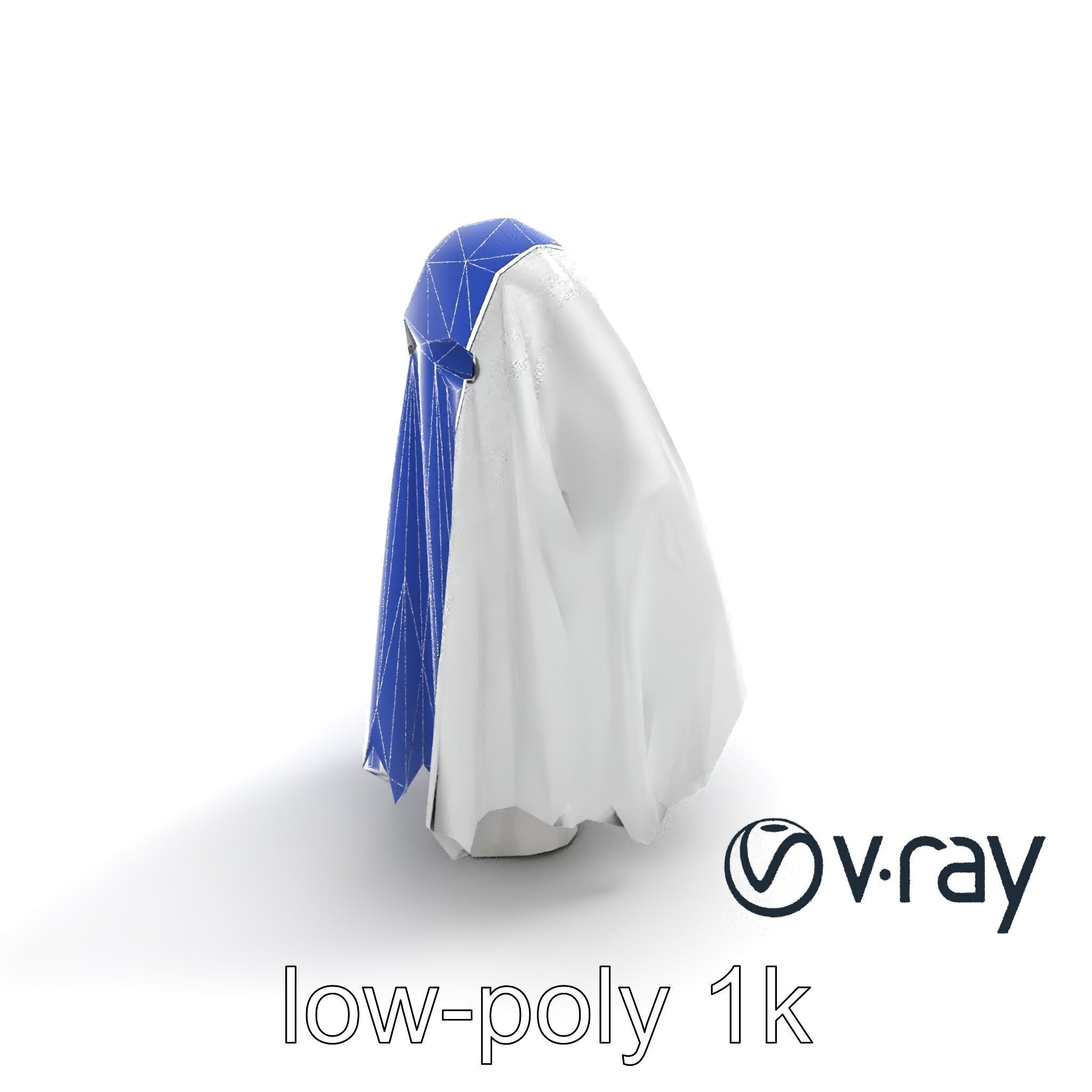 Eerie Ghost with Flowing Sheet model pack Low-poly 3D model_24